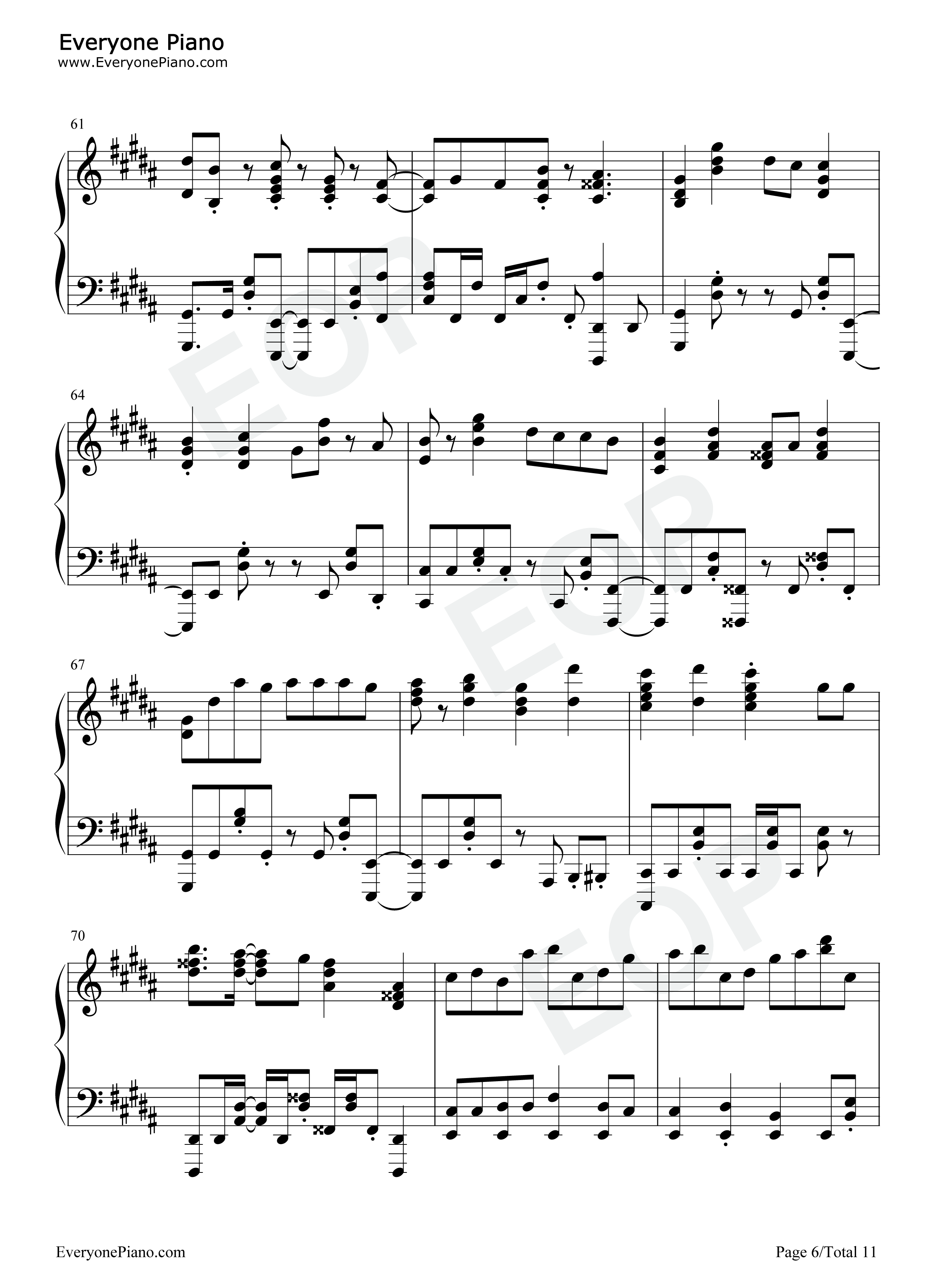 残響散歌钢琴谱-Aimer6