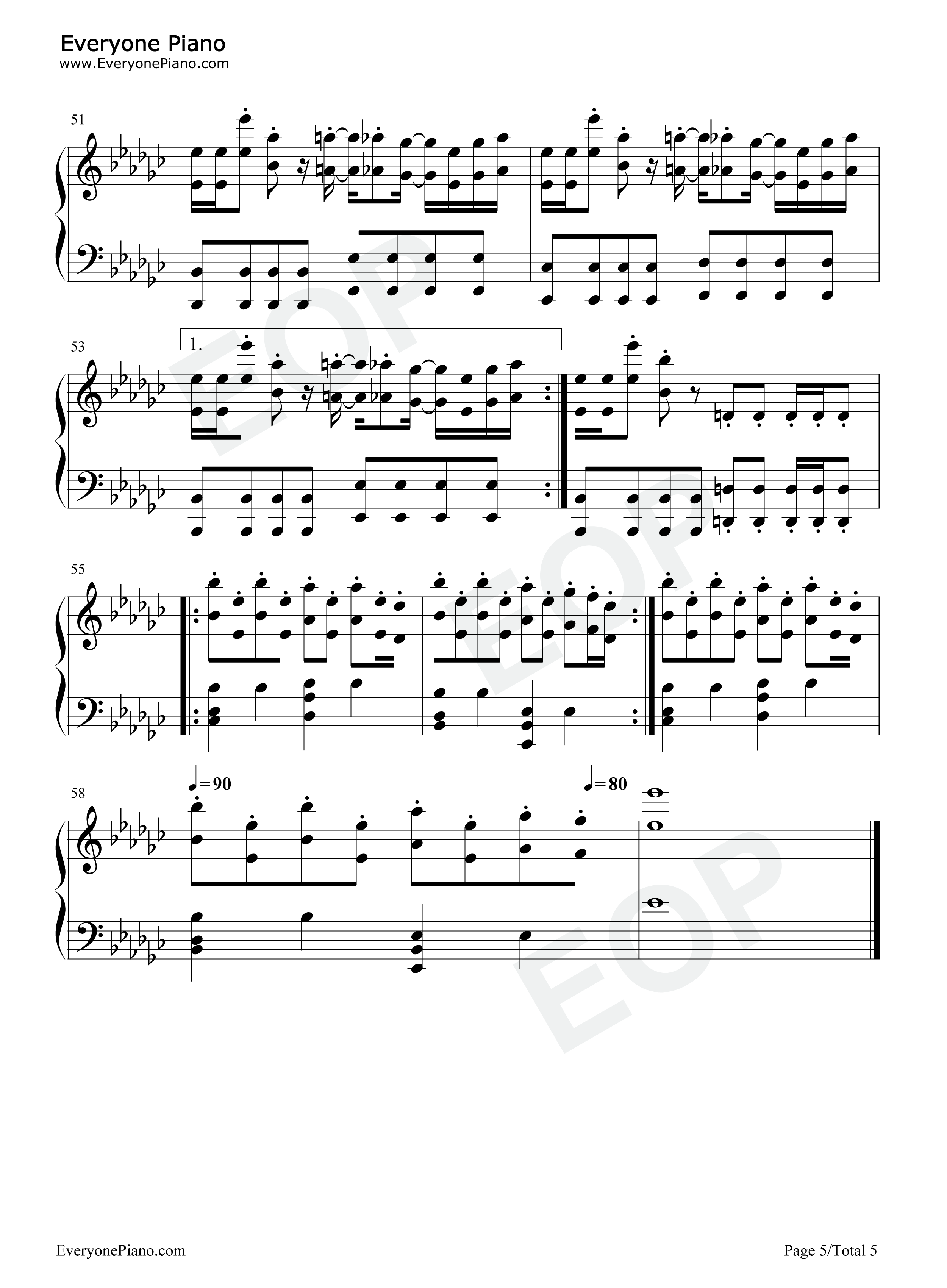 Tokyovania钢琴谱-SharaX Sans Papyrus5