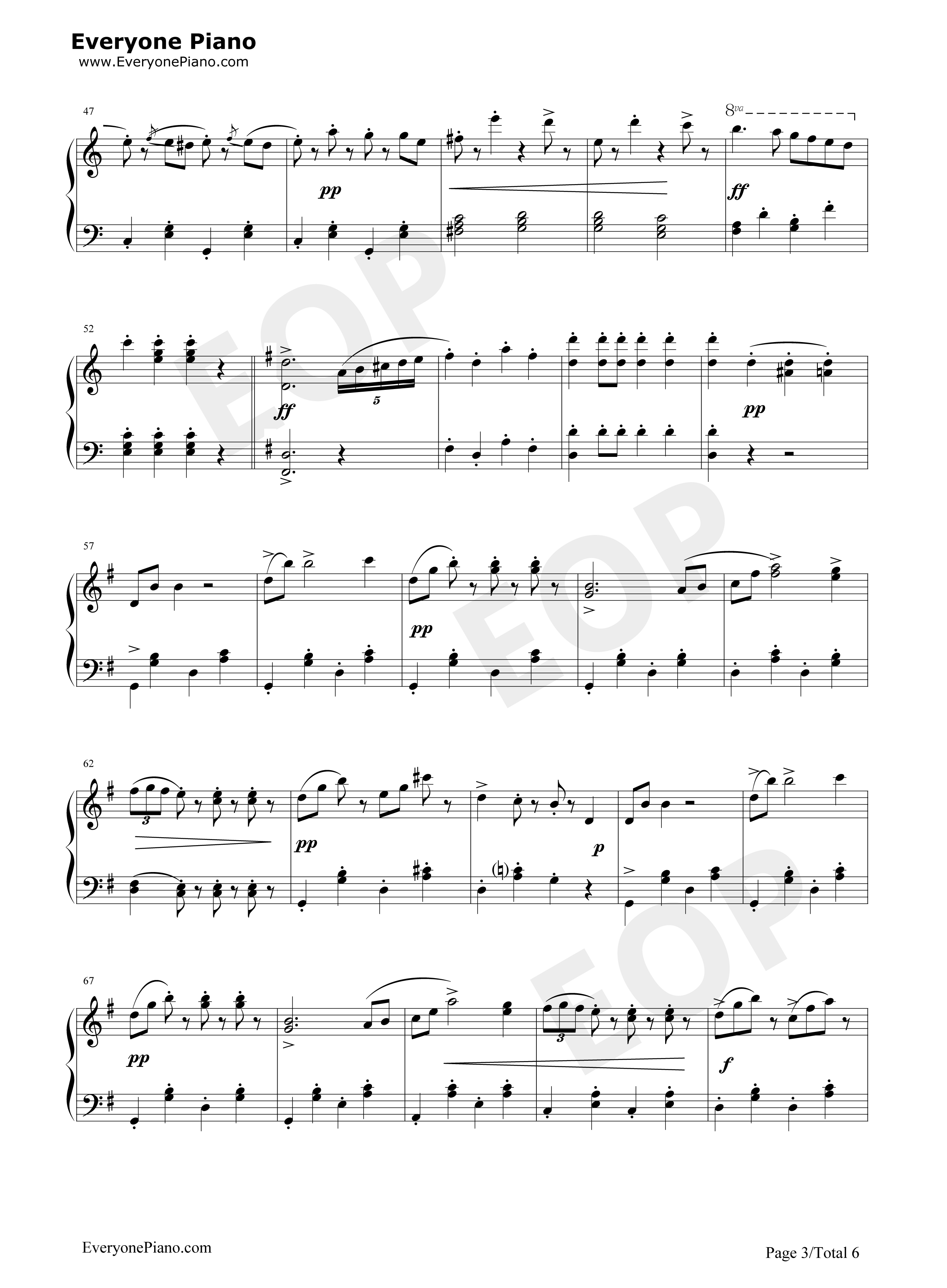 拉德斯基进行曲钢琴谱-约翰·施特劳斯  Johann Strauss Sr.3