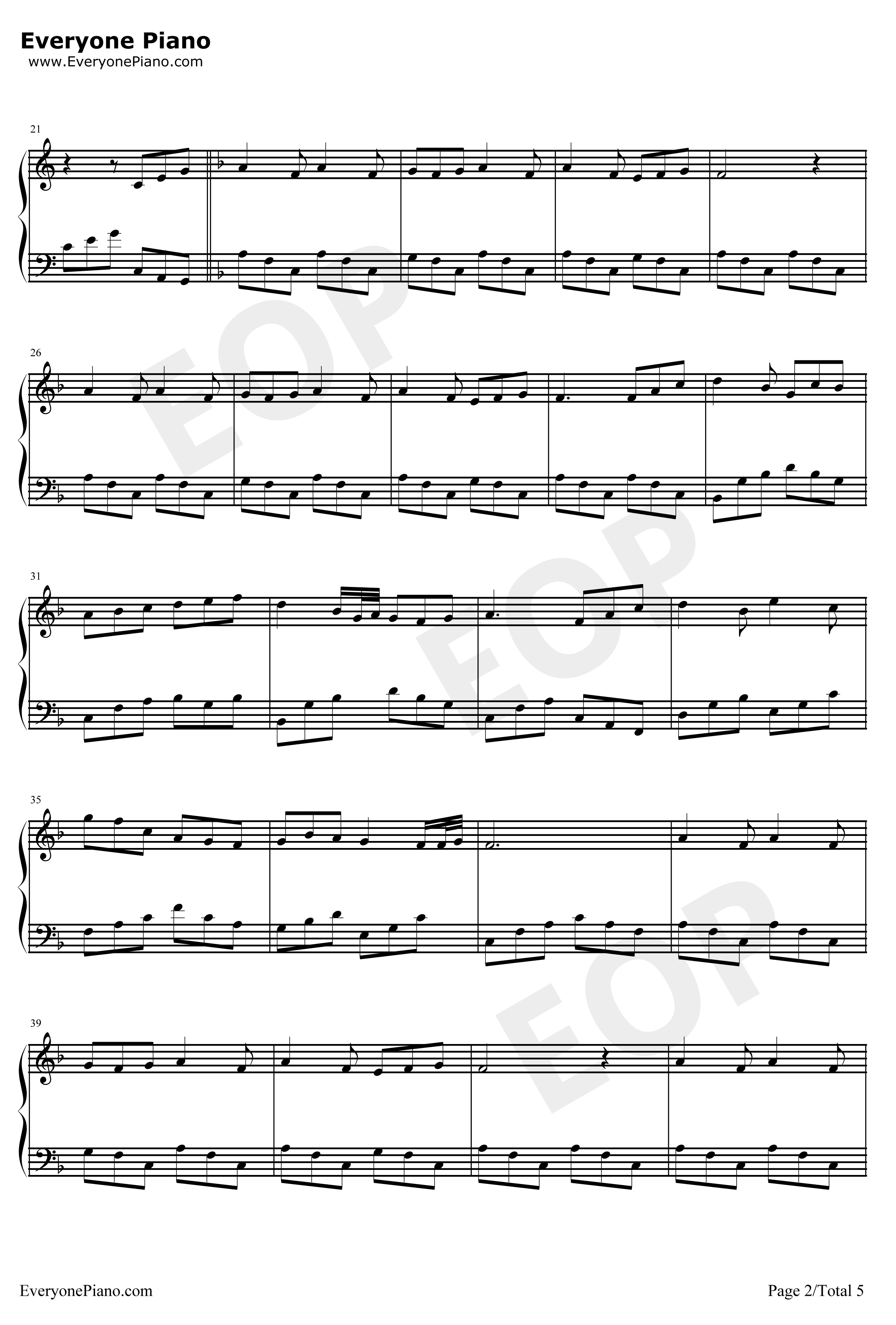 荆棘鸟主题曲钢琴谱-HenryMancini-TheThornBirds2