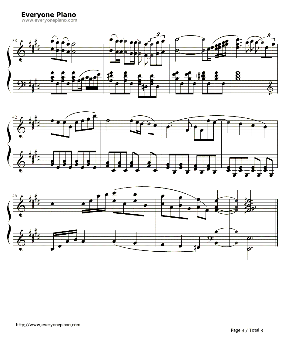 生命的旋律钢琴谱-植松伸夫-《最终幻想9》主题曲3