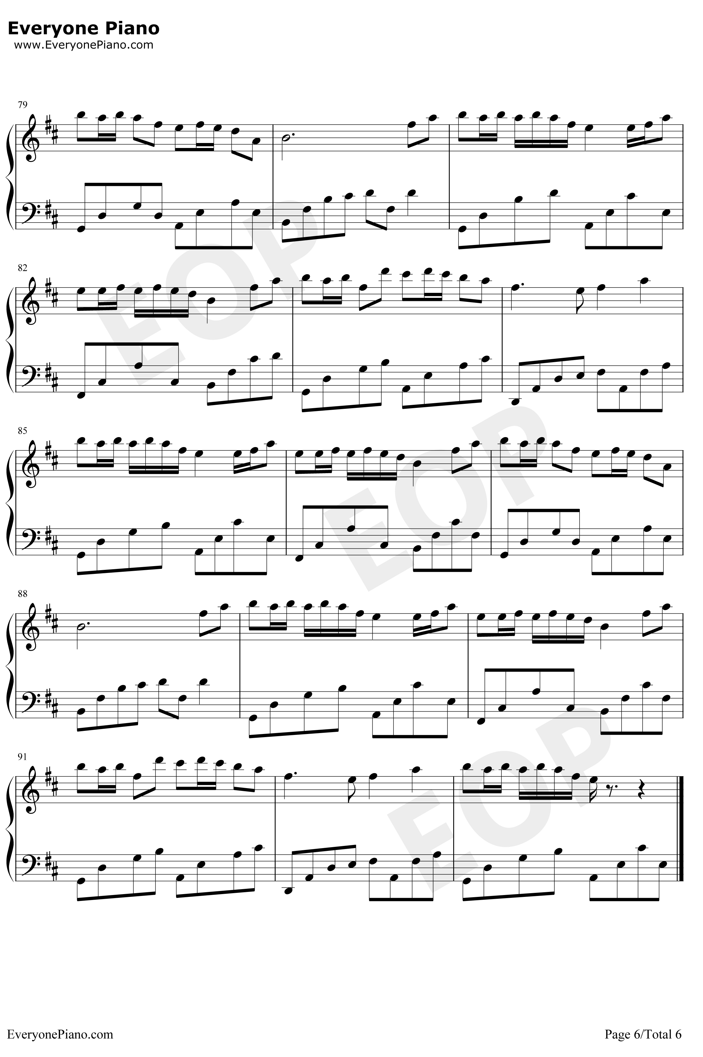 WindyHill钢琴谱-羽肿-很美的钢琴曲6
