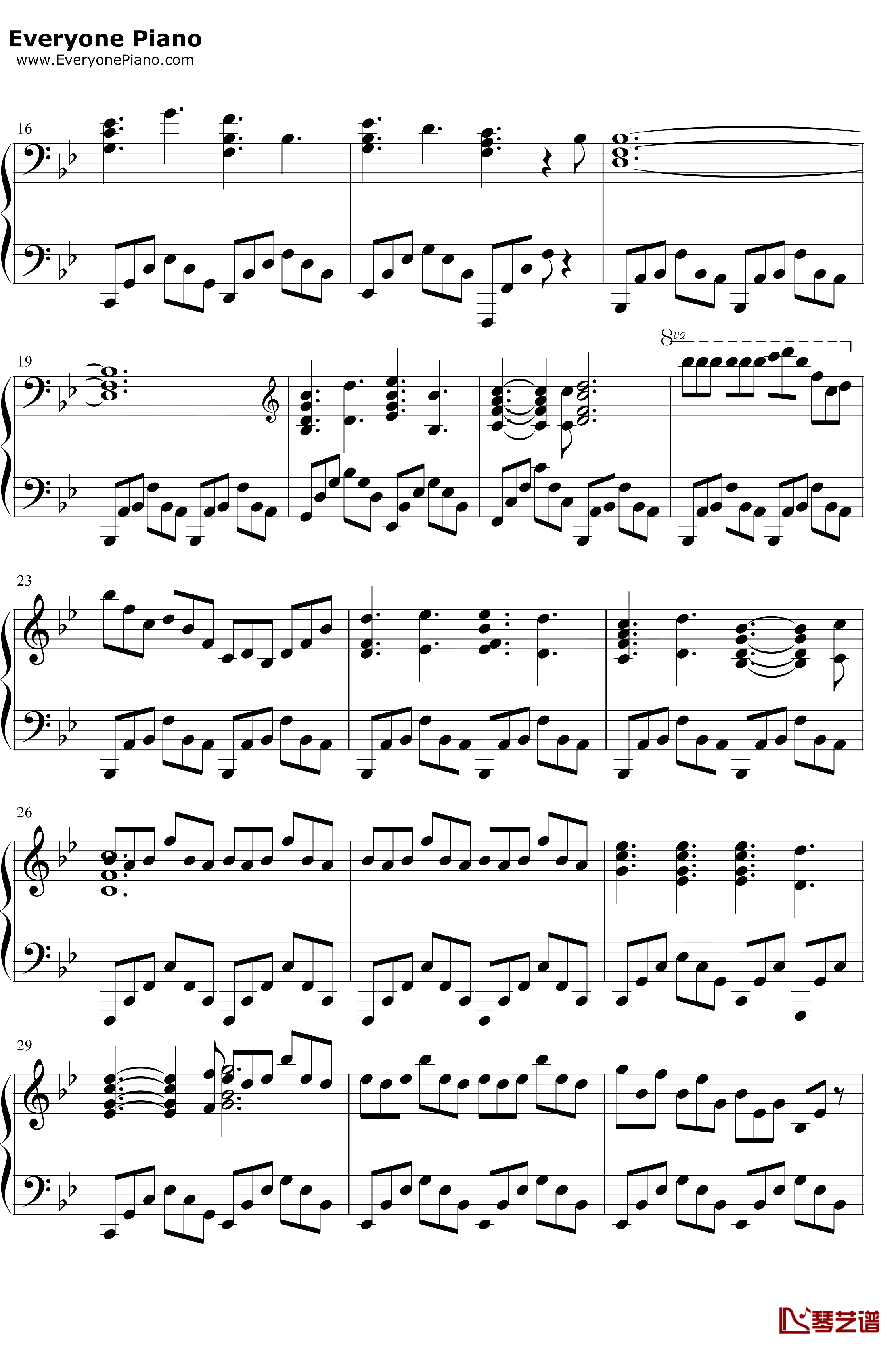 Sogno di Volare钢琴谱-ChristopherTin-文明6主题曲2