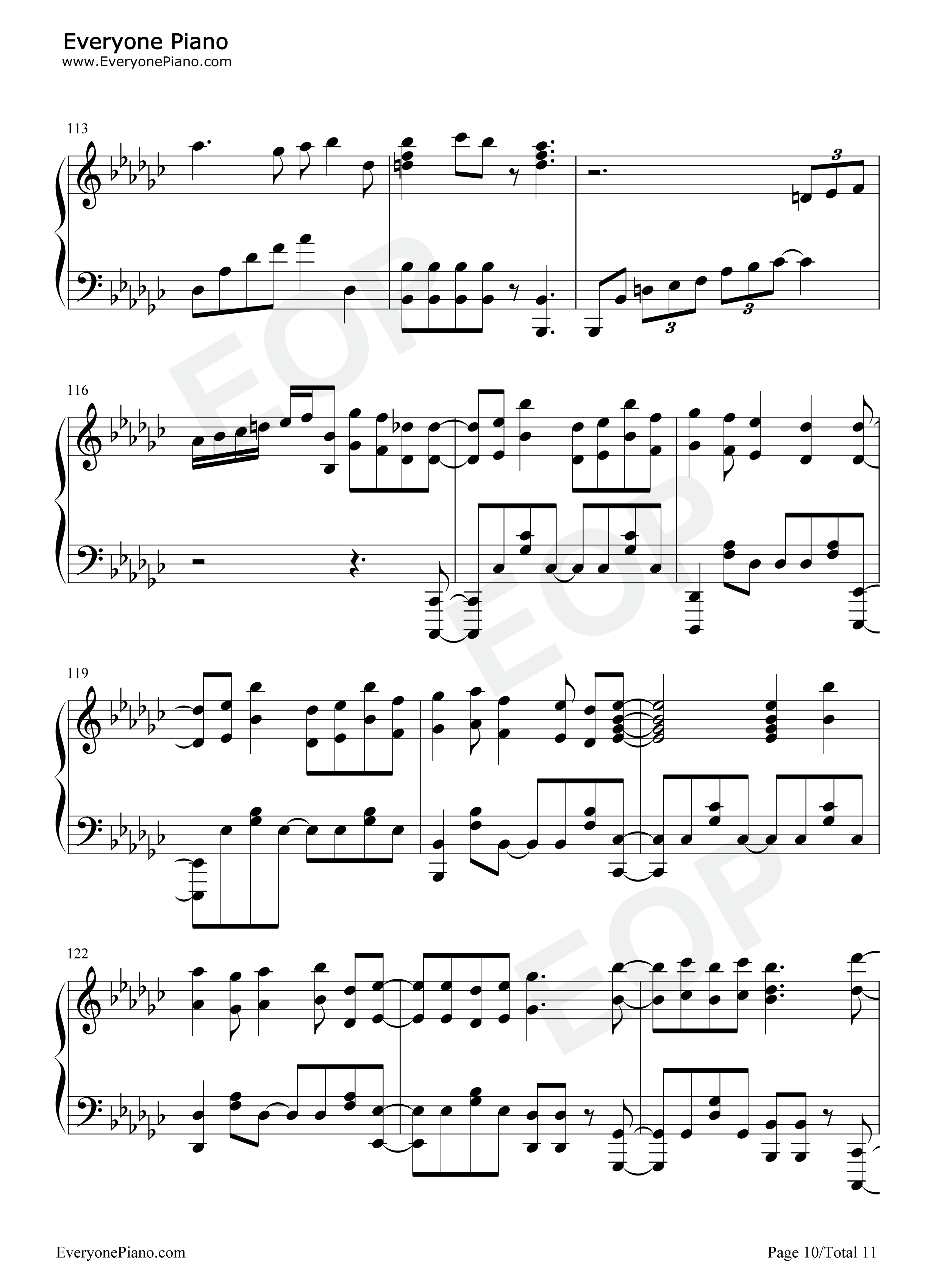 No.7钢琴谱-地缚少年乐队10
