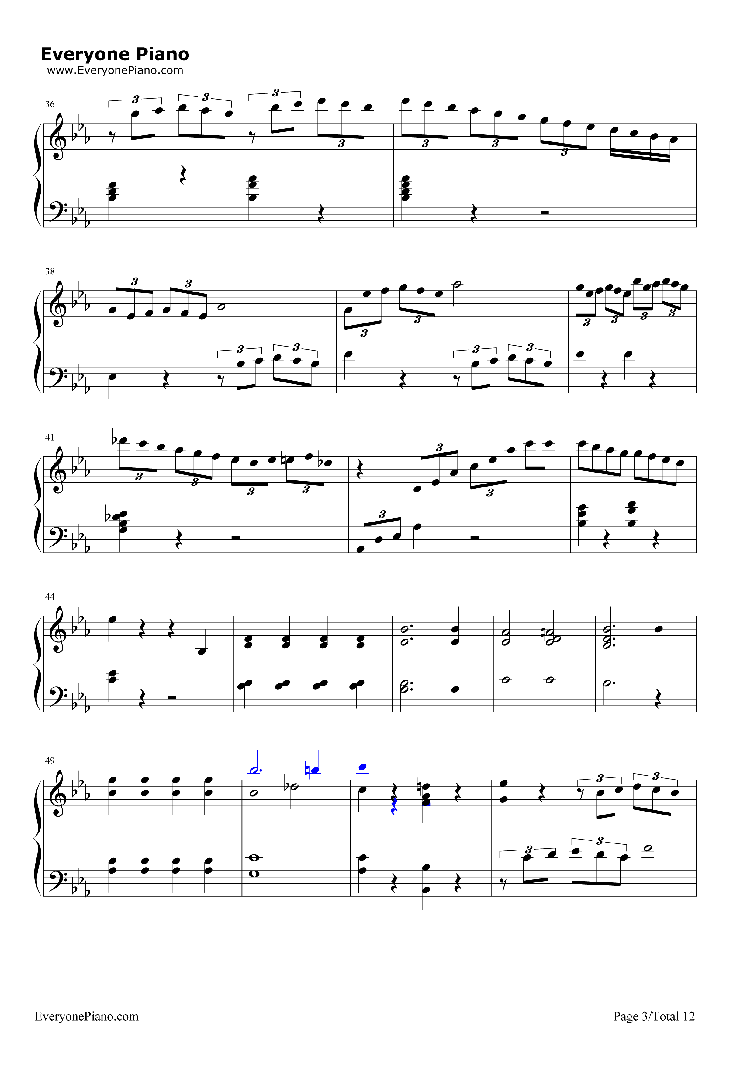 悲怆钢琴谱-贝多芬3