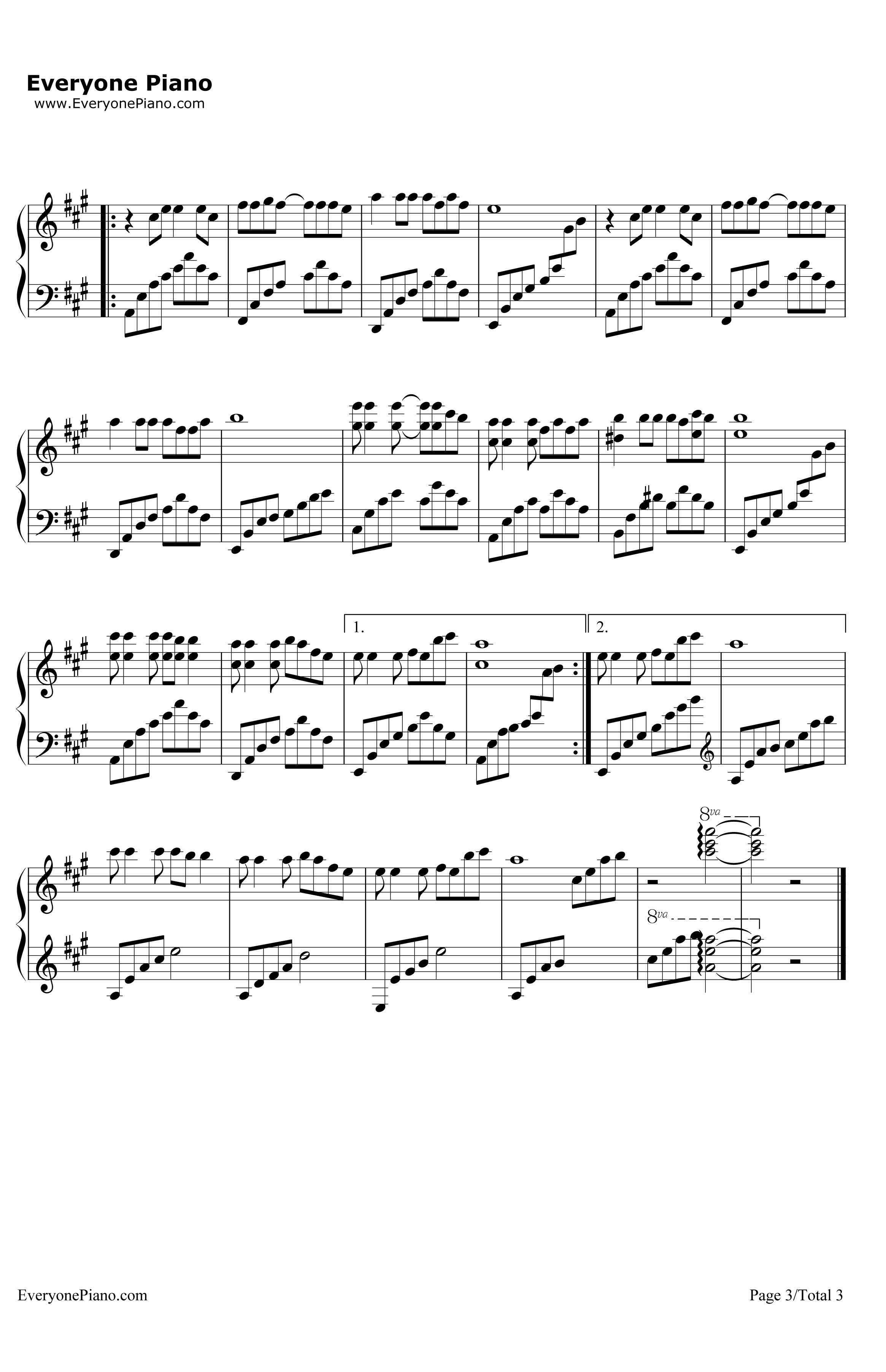 童年钢琴谱-罗大佑-完整版3