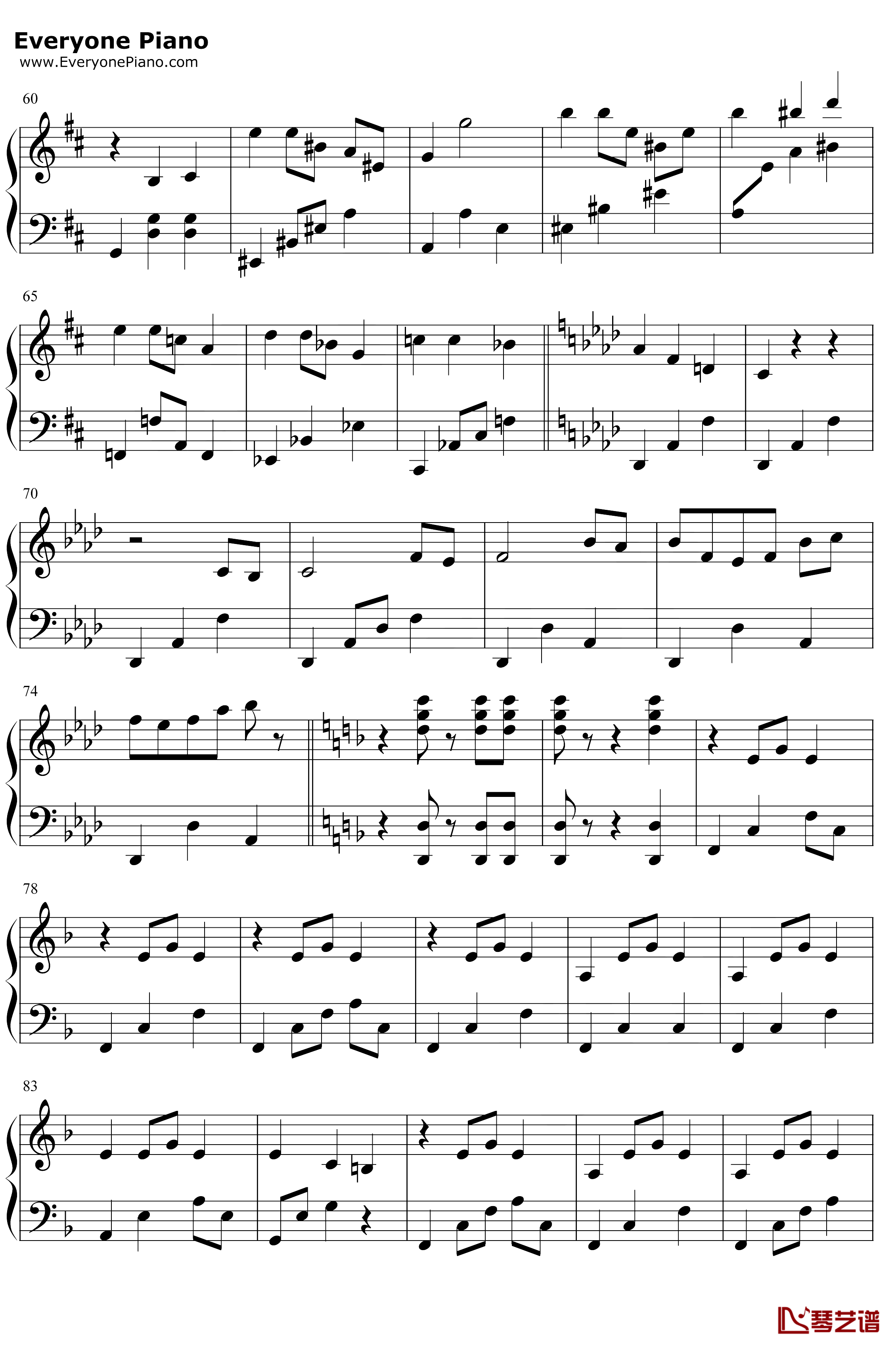 OrthWaltz钢琴谱-KevinPenkin-来自深渊OST3