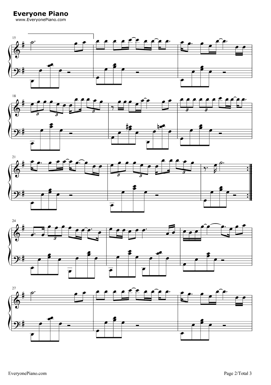 最熟悉的陌生人钢琴谱-萧亚轩2