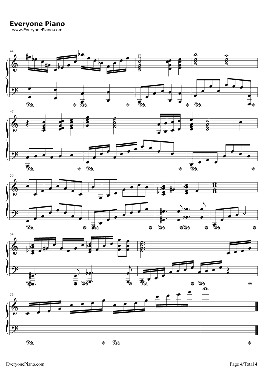 最终幻想7主题曲钢琴谱-植松伸夫-最终幻想7主题曲4
