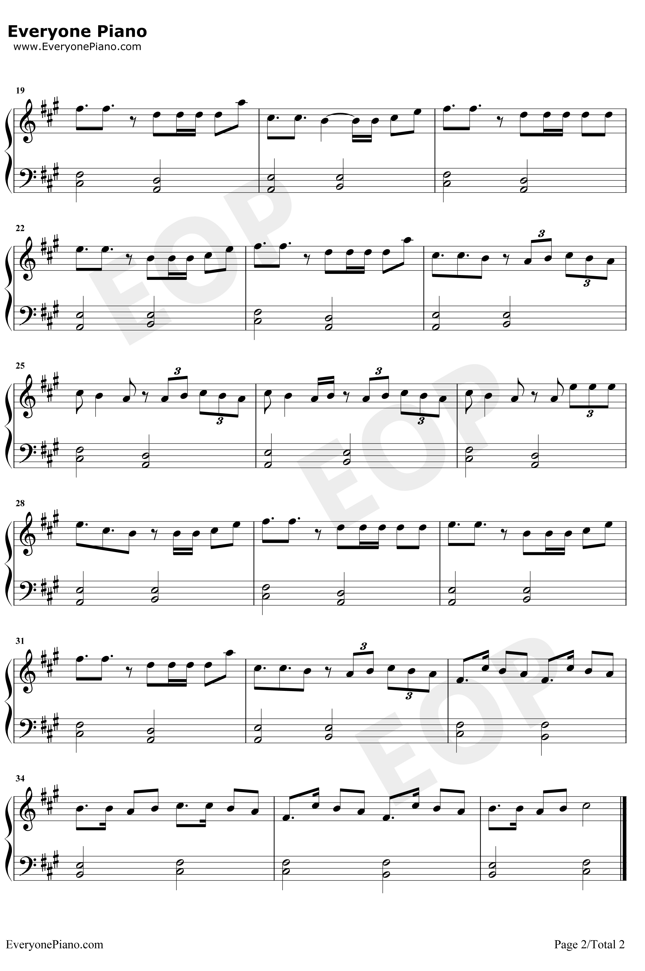 La Cintura钢琴谱-AlvaroSoler2