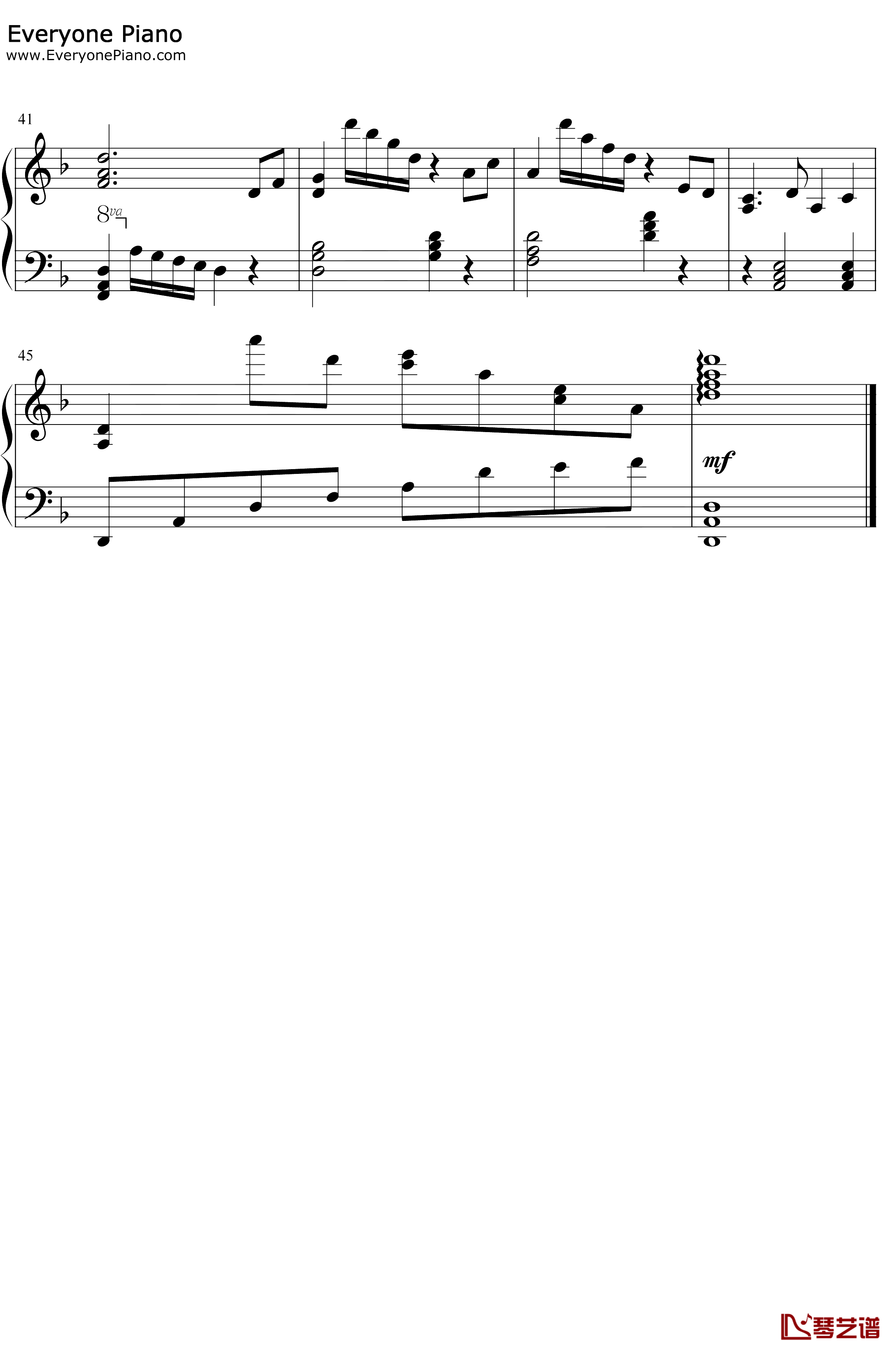 渴望钢琴谱-毛阿敏-完美版3