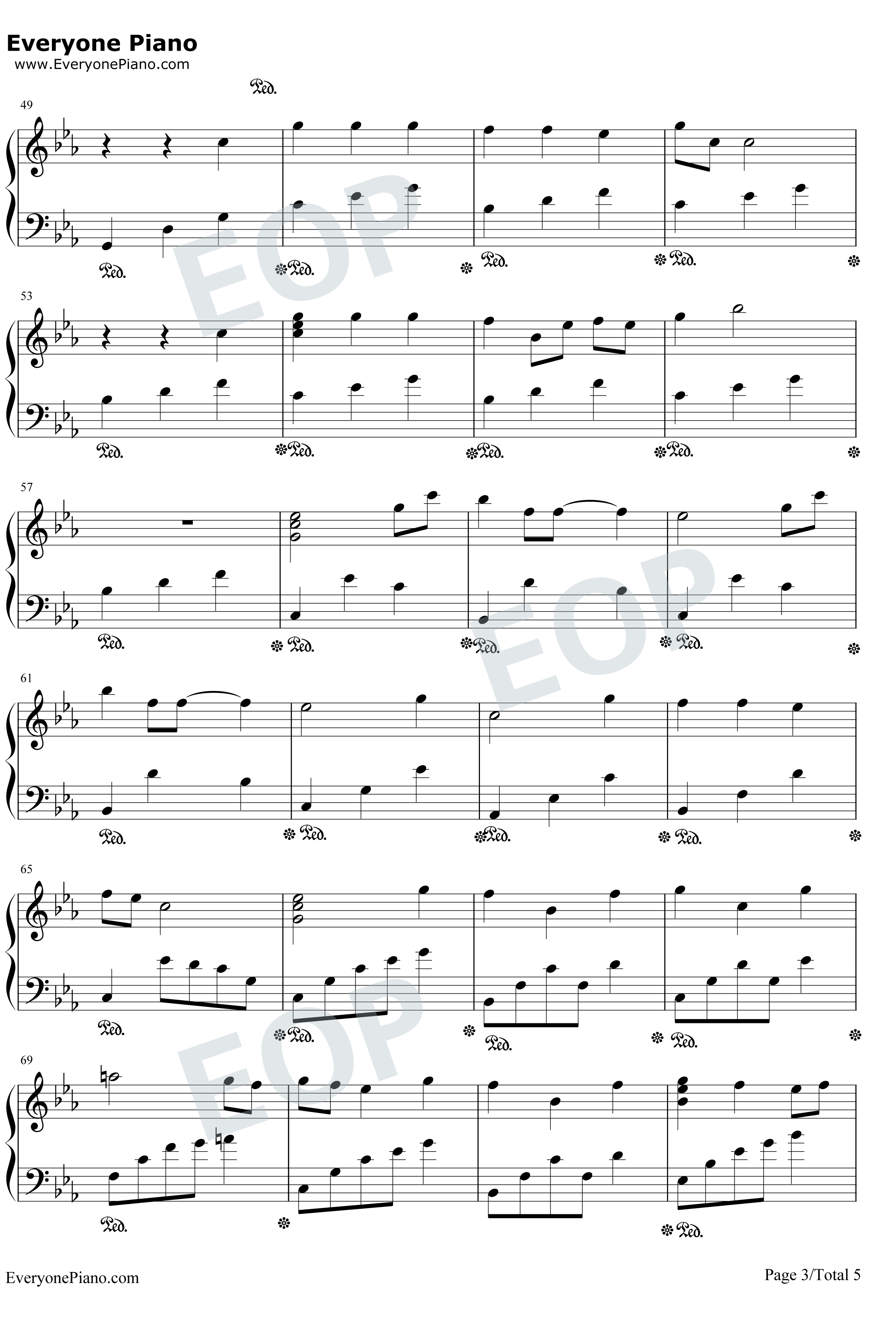 Arrietty's Song钢琴谱-塞西尔·科贝尔セシルコルベル宫崎骏-借东西的小人阿莉埃蒂-宫崎骏动画3