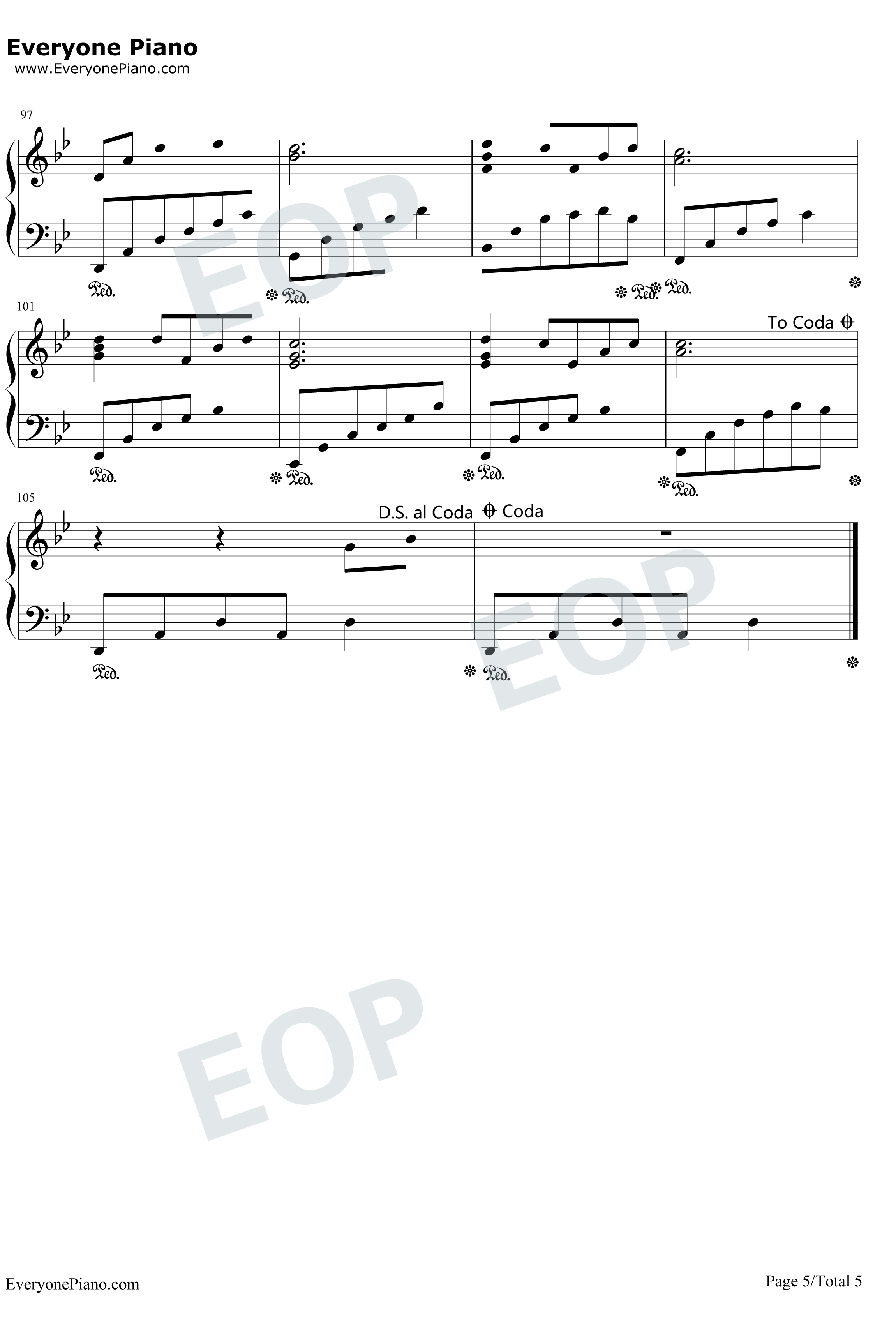 Arrietty's Song钢琴谱-塞西尔·科贝尔セシルコルベル宫崎骏-借东西的小人阿莉埃蒂-宫崎骏动画5