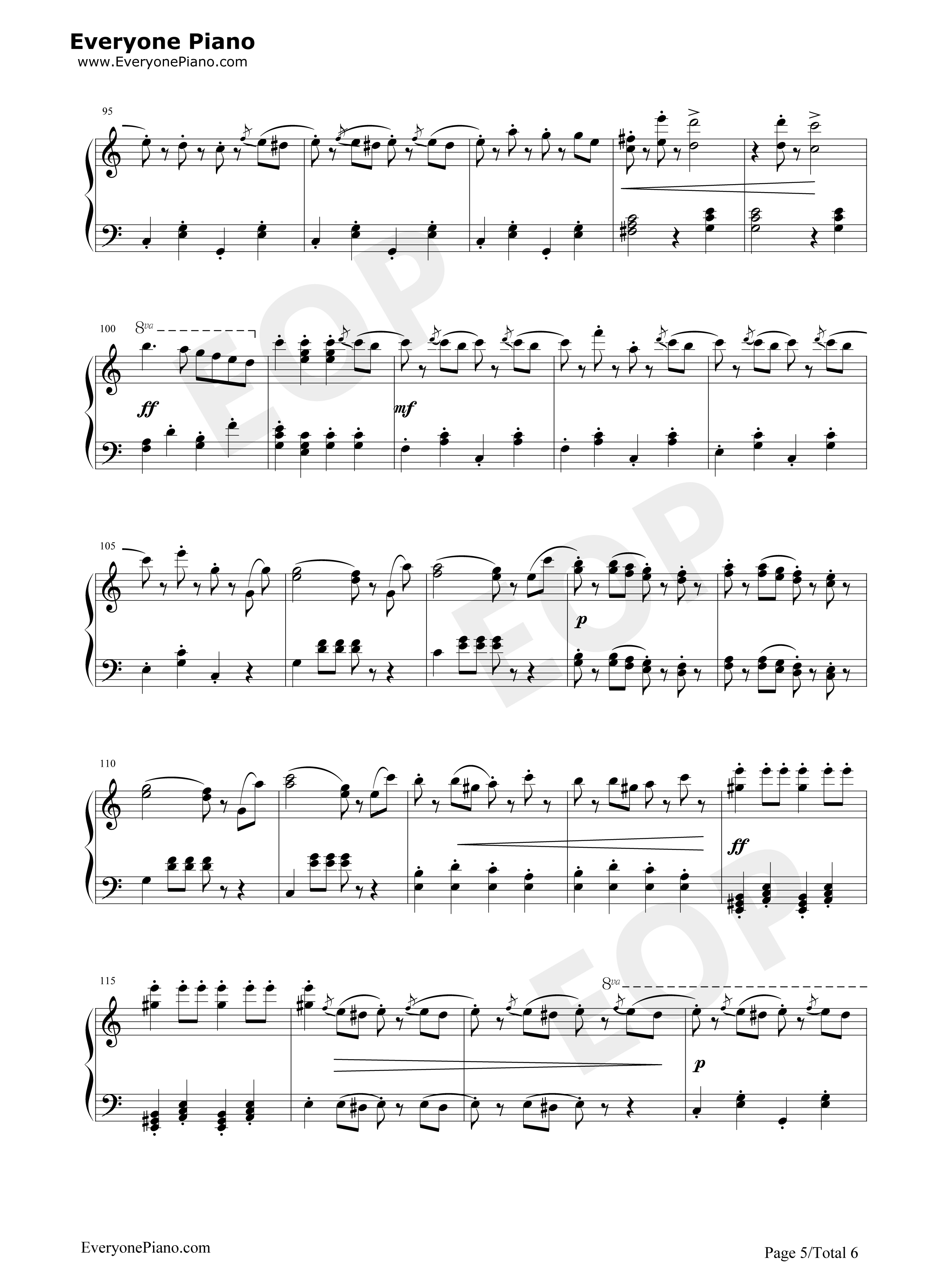 拉德斯基进行曲钢琴谱-约翰·施特劳斯  Johann Strauss Sr.5