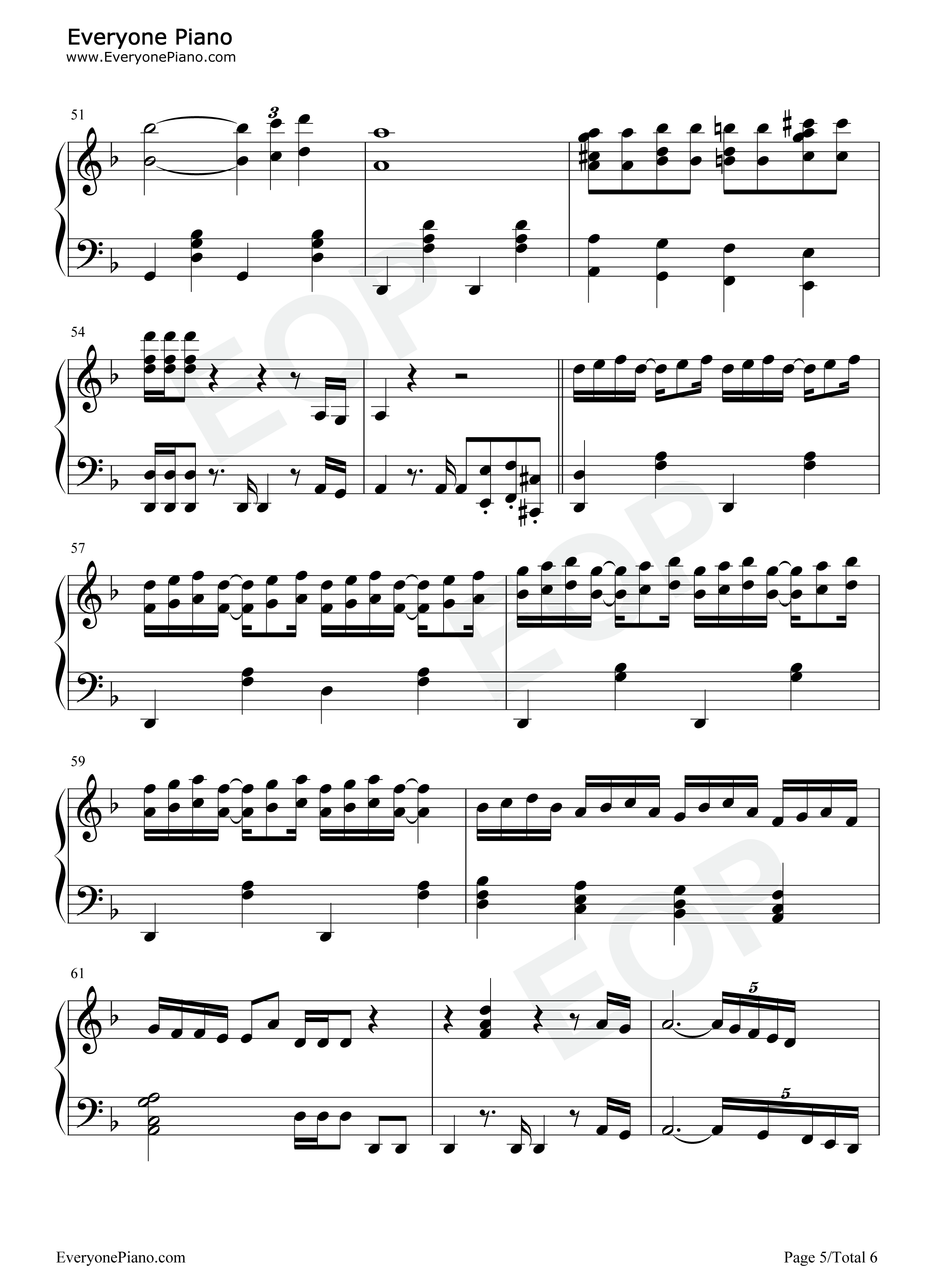 托卡塔曲钢琴谱-巴赫5