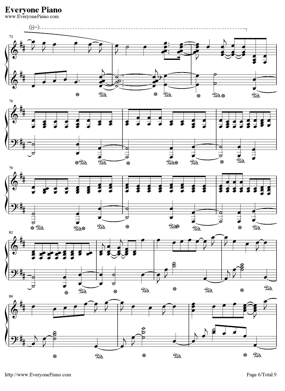 ほうき星钢琴谱-ユンナ-《死神》片尾曲6