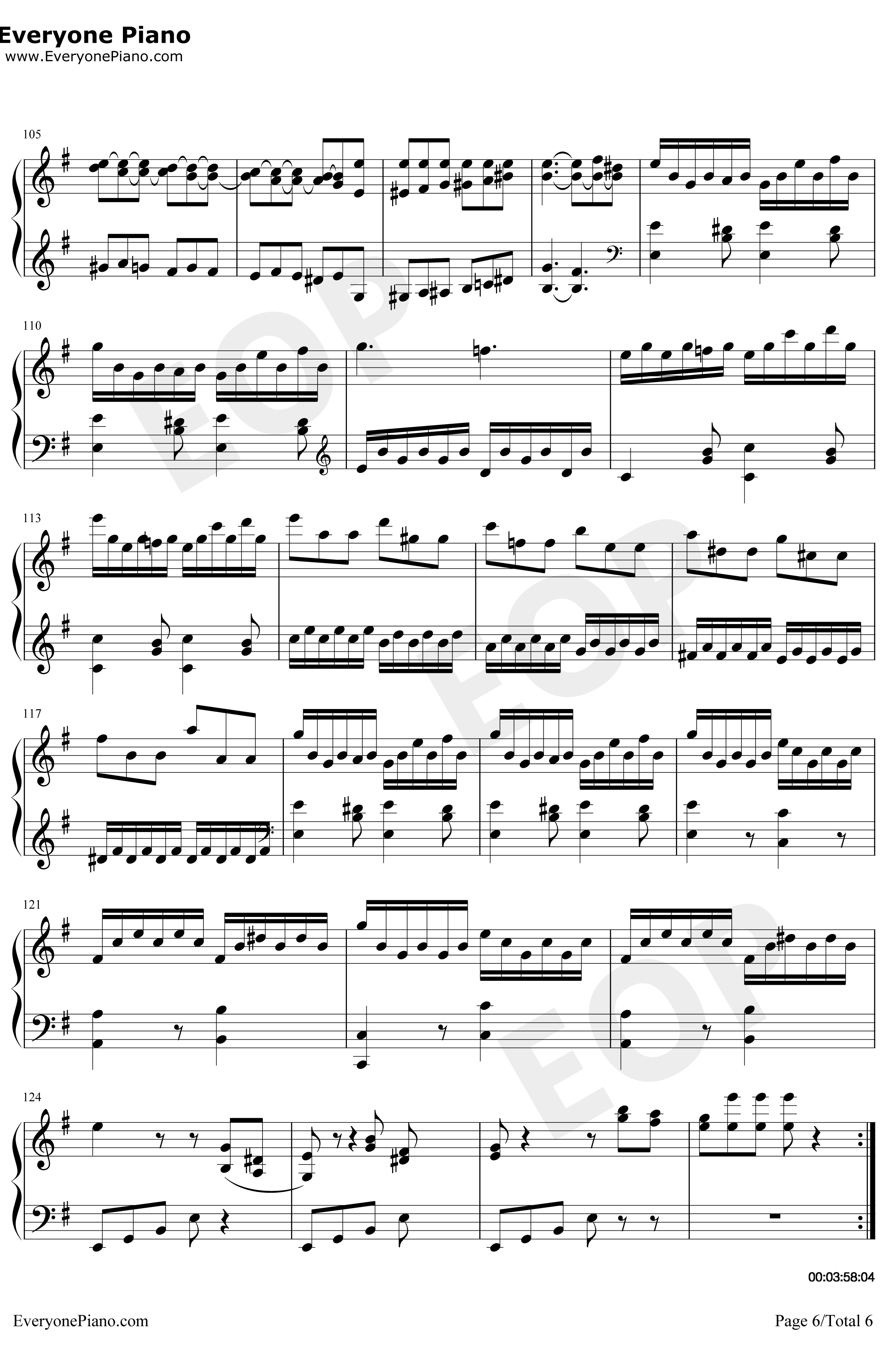 e小调奏鸣曲第一乐章钢琴谱-海顿6