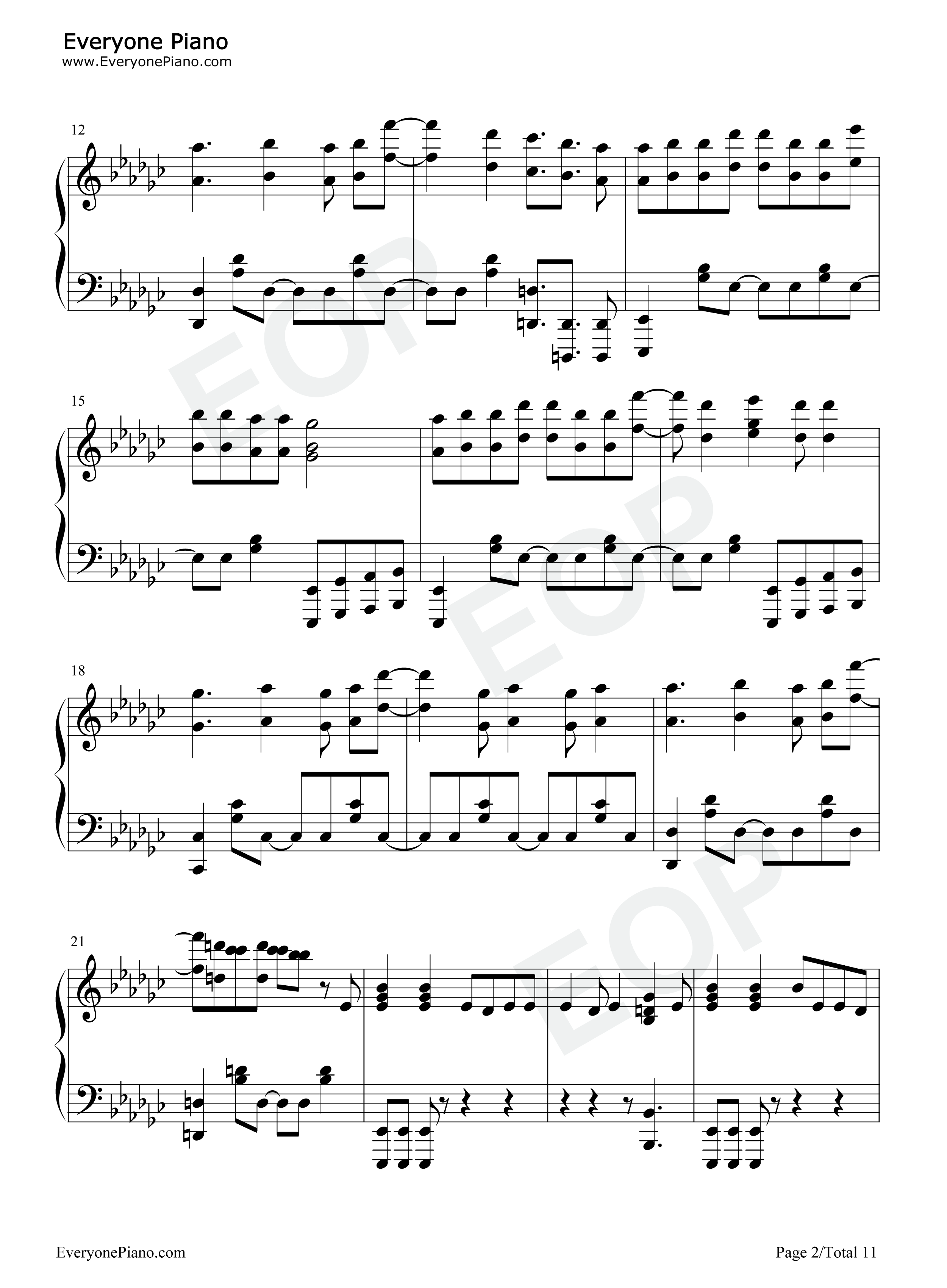 No.7钢琴谱-地缚少年乐队2