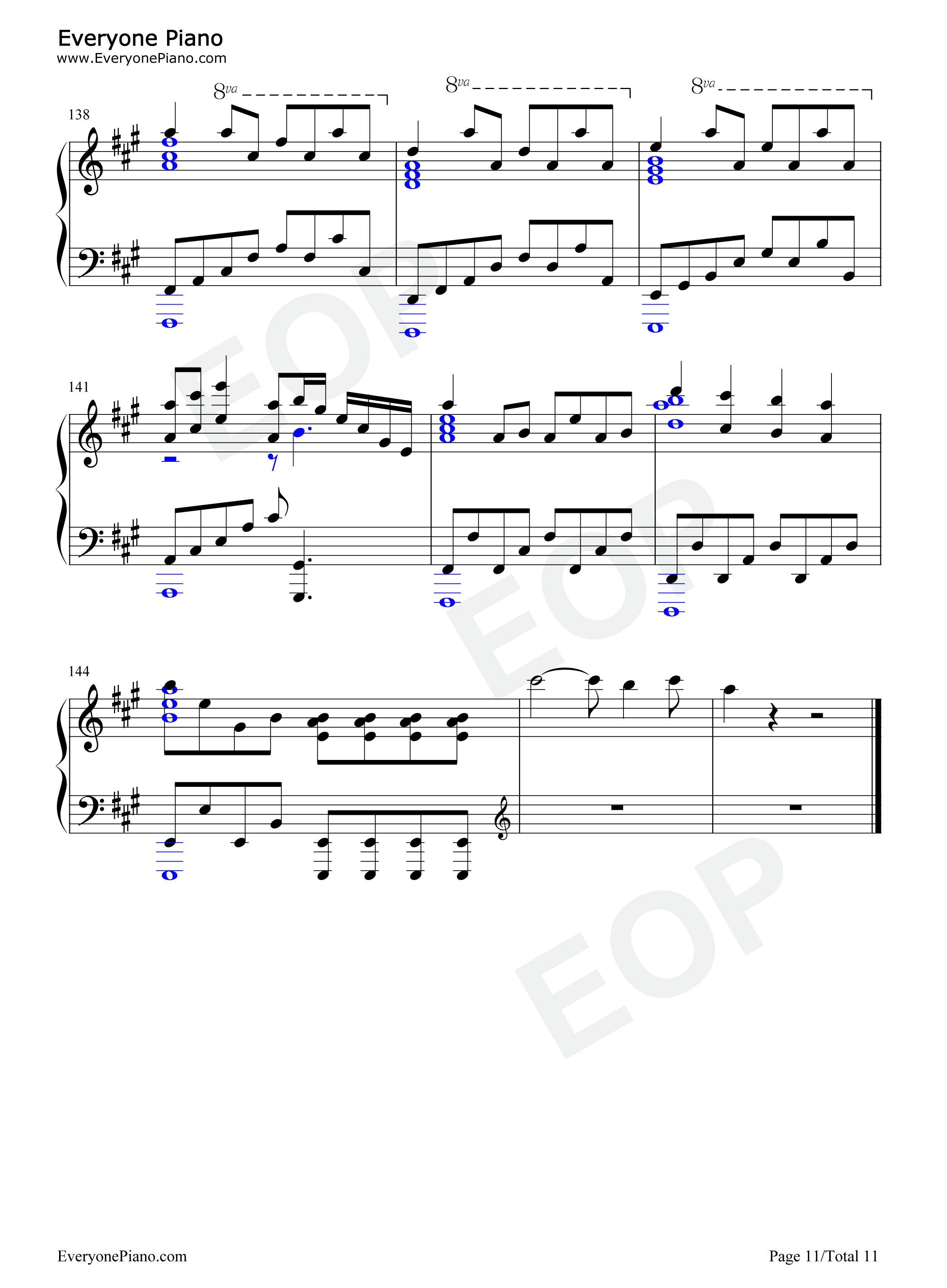 アスノヨゾラ哨戒班钢琴谱-Orangestar IA11