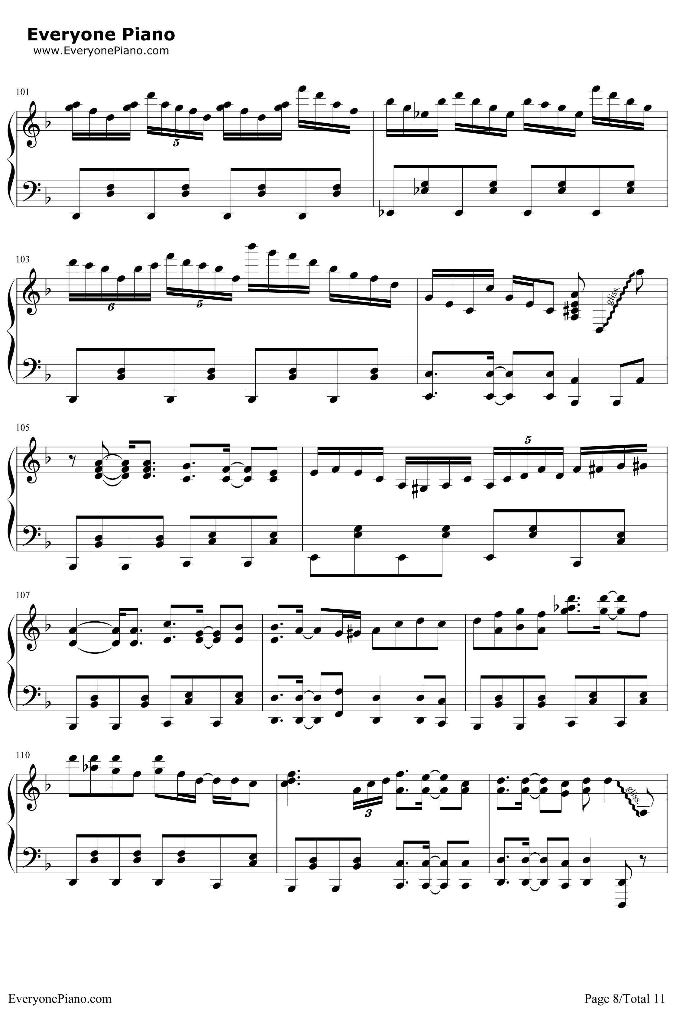 千本樱钢琴谱-触手猴版本-带力度版8