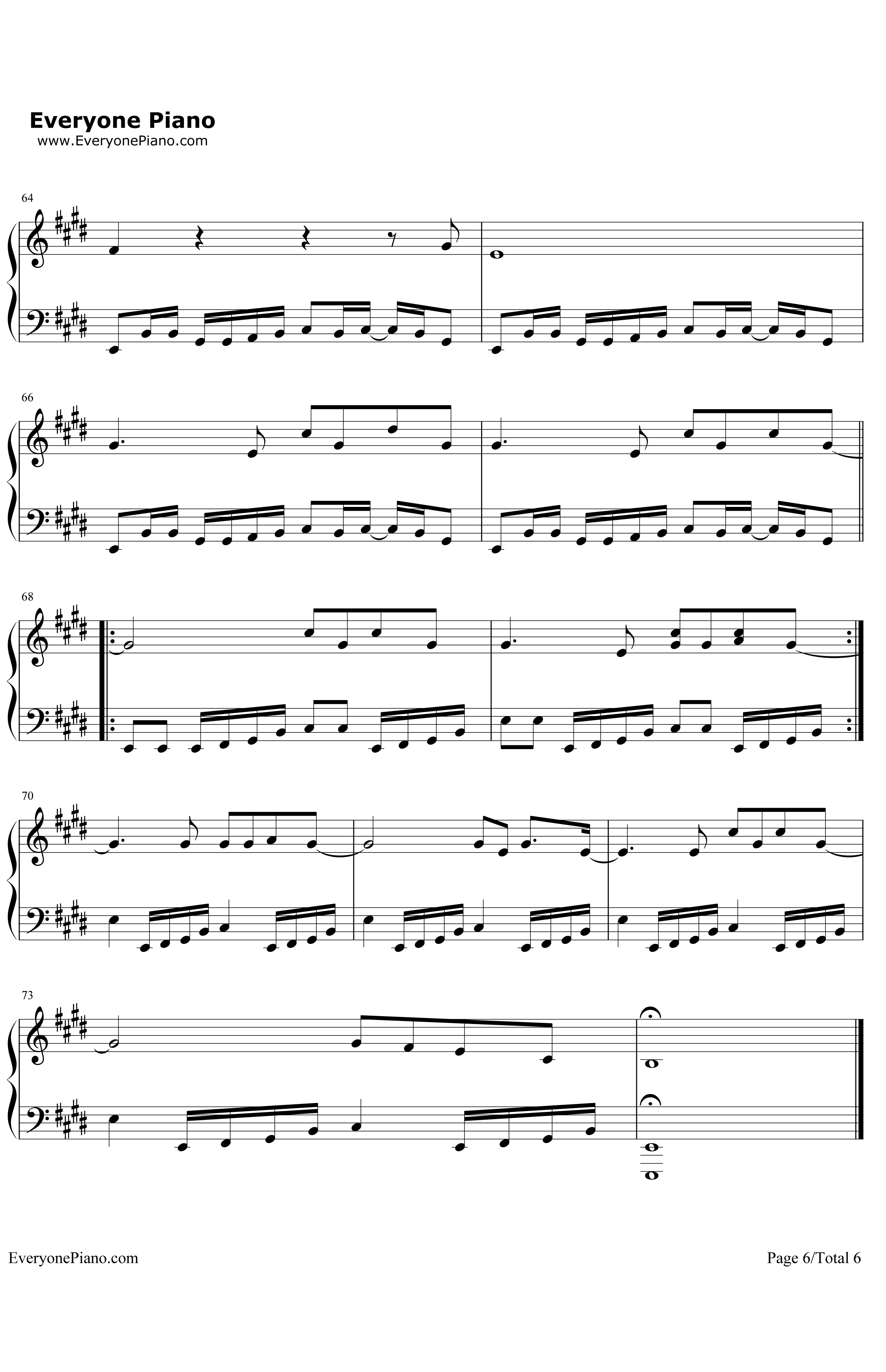 SundayMorning钢琴谱-Maroon56