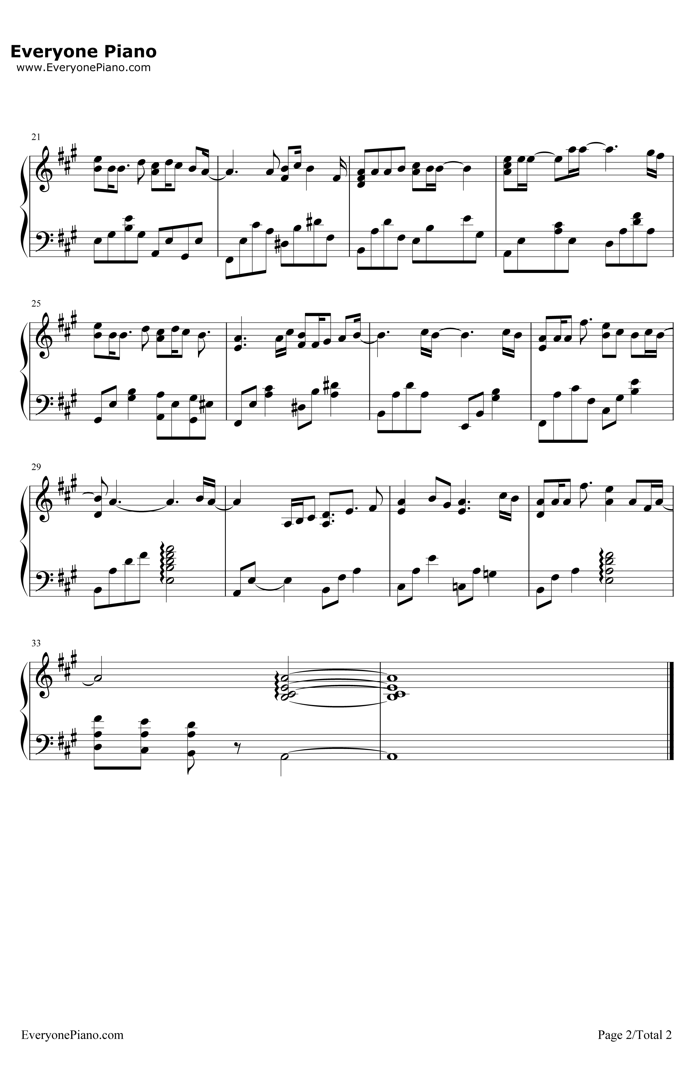 3PrimaryColors钢琴谱-テイマーズ-数码宝贝3插曲2