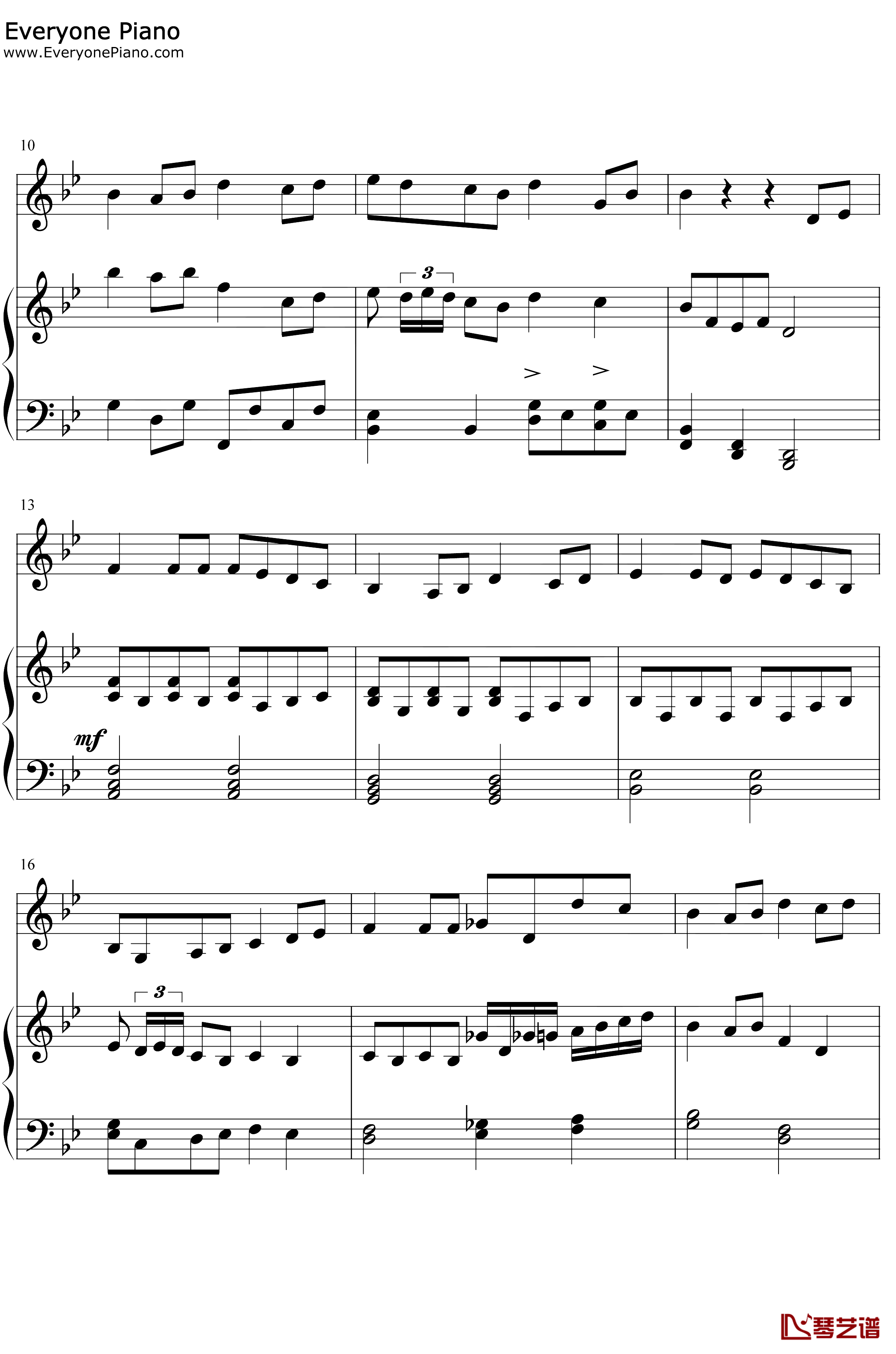 时光机钢琴谱-五月天-纯钢琴弹唱版2