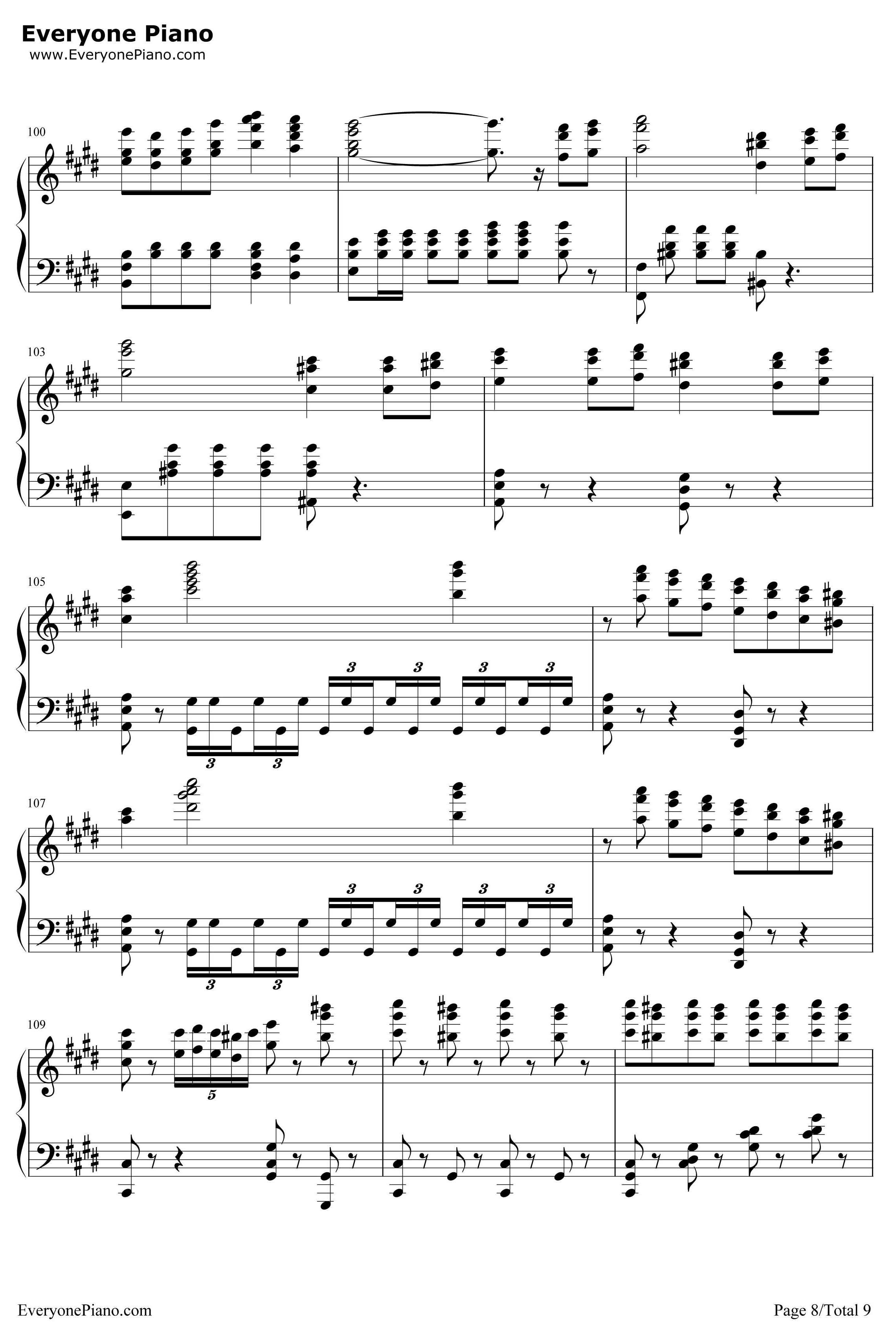 劲乐团V3钢琴谱-BeautifulDay-贝多芬悲怆第三乐章改编8