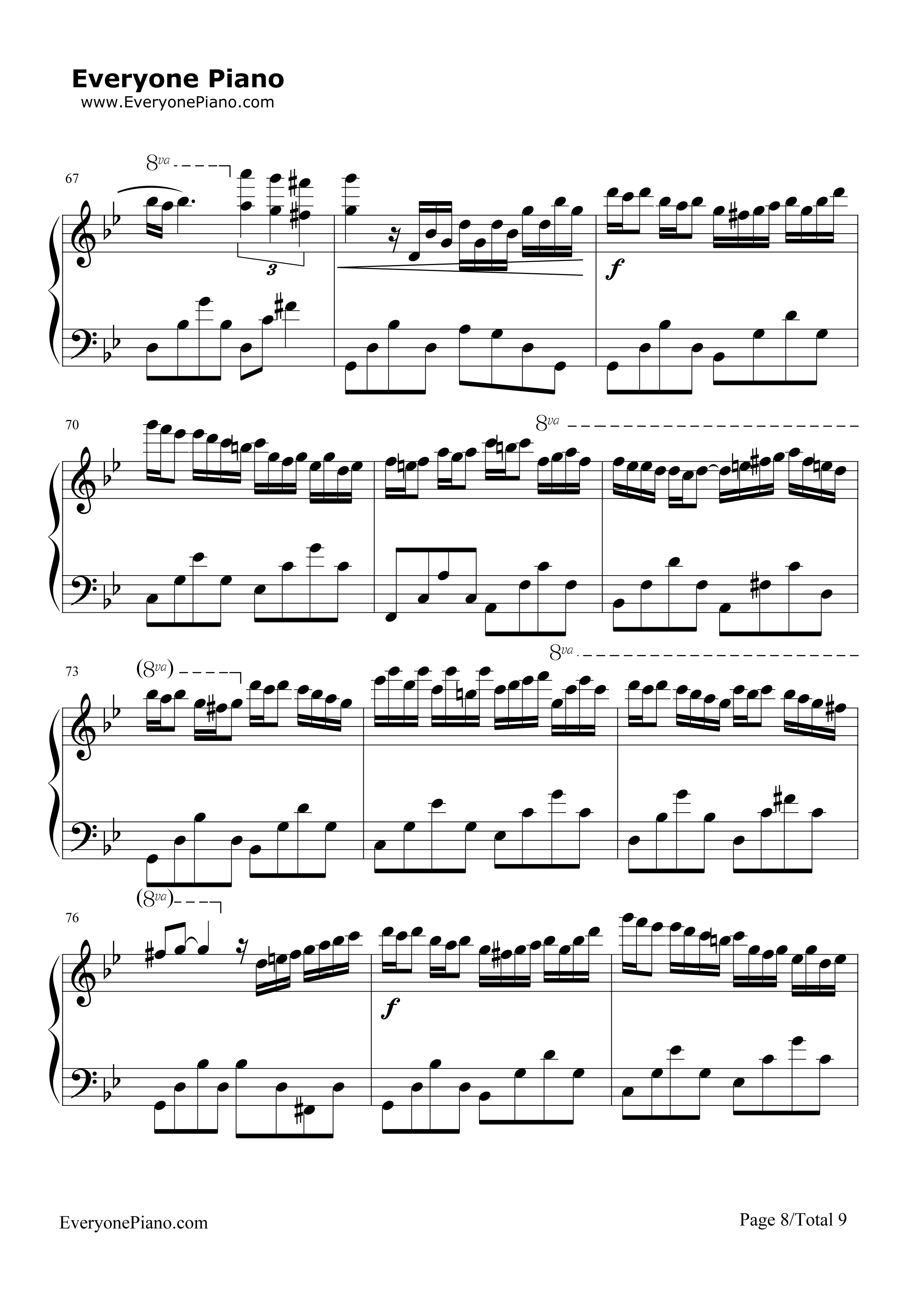 星空钢琴谱-理查德·克莱德曼 Richard Clayderman8