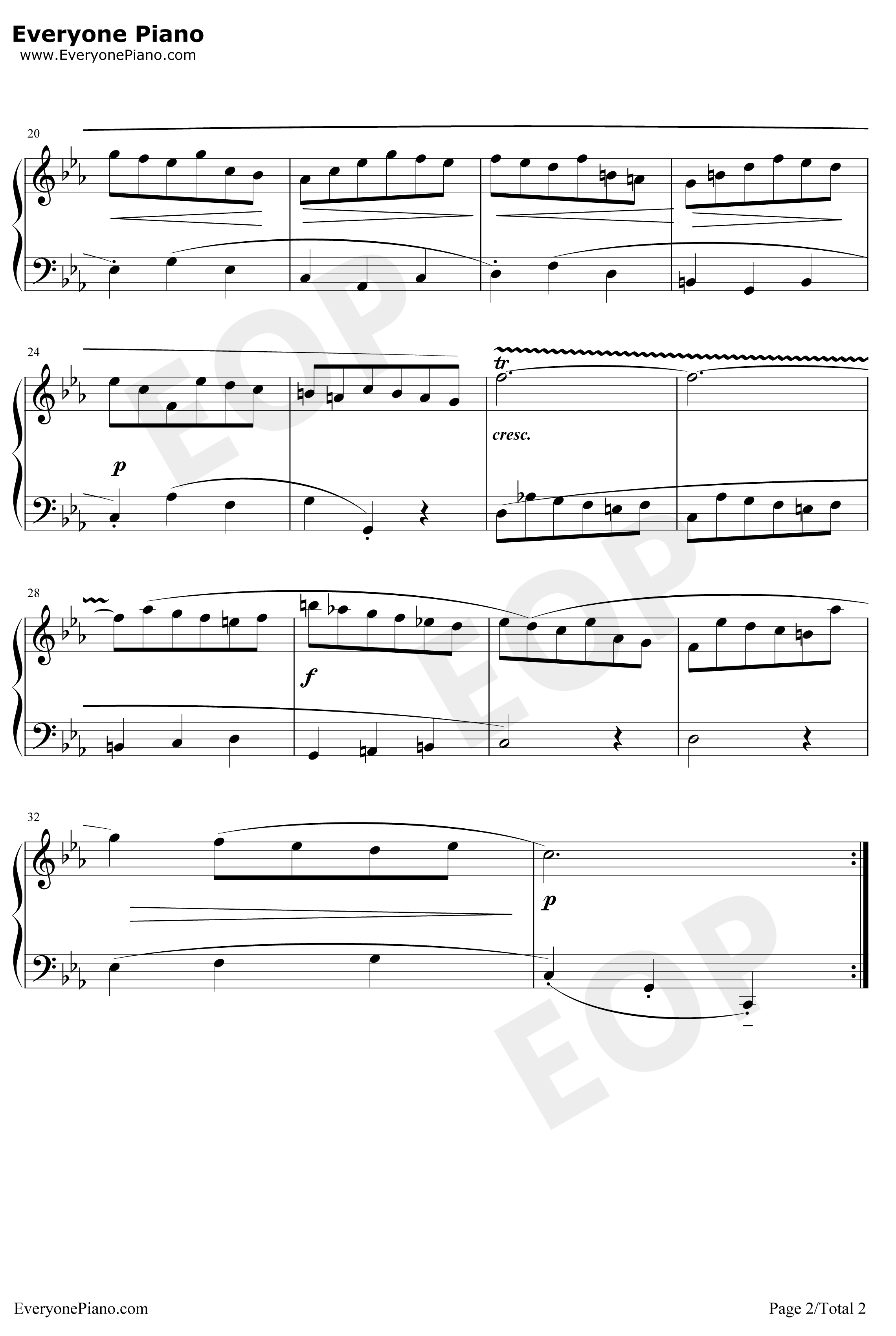 小步舞曲27钢琴谱-巴赫-巴赫初级钢琴曲集2