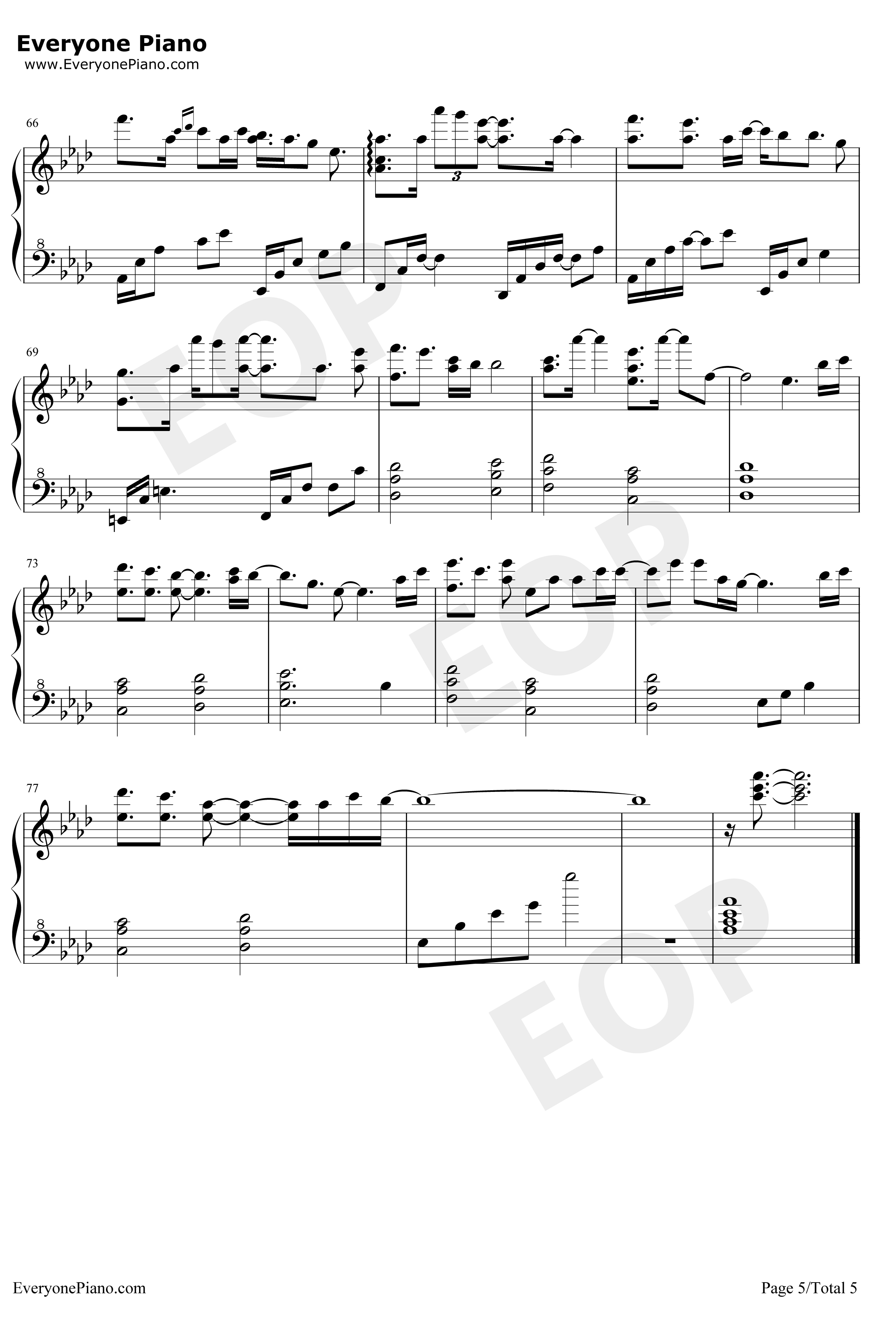 Hold On a Little Longer钢琴谱-Xeuphoria5