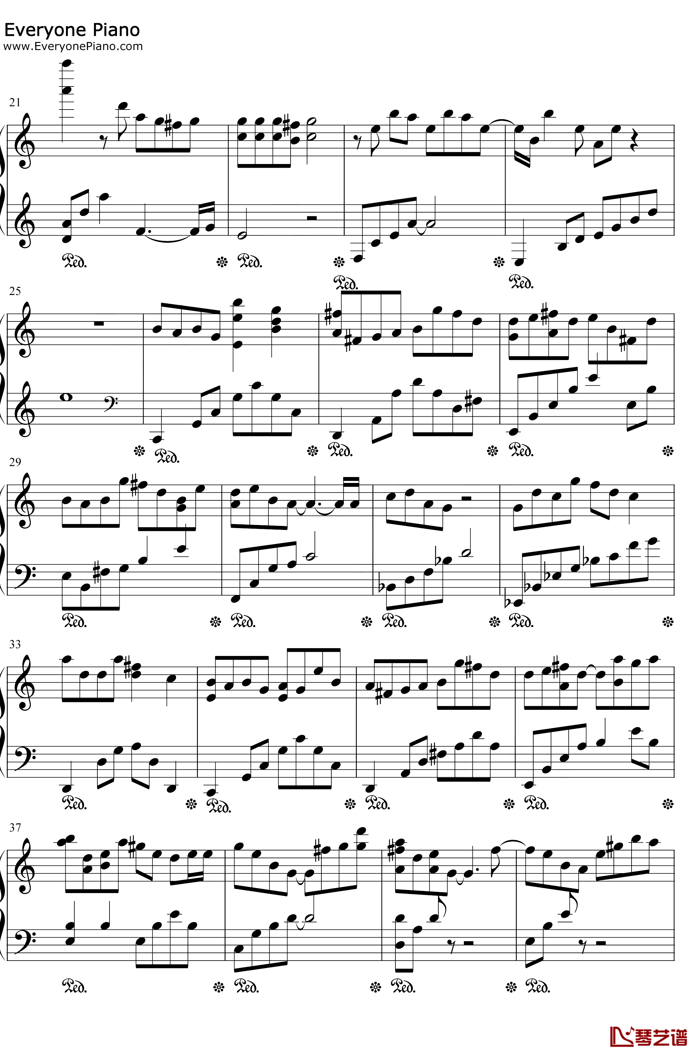 余年钢琴谱-肖战-原声版2