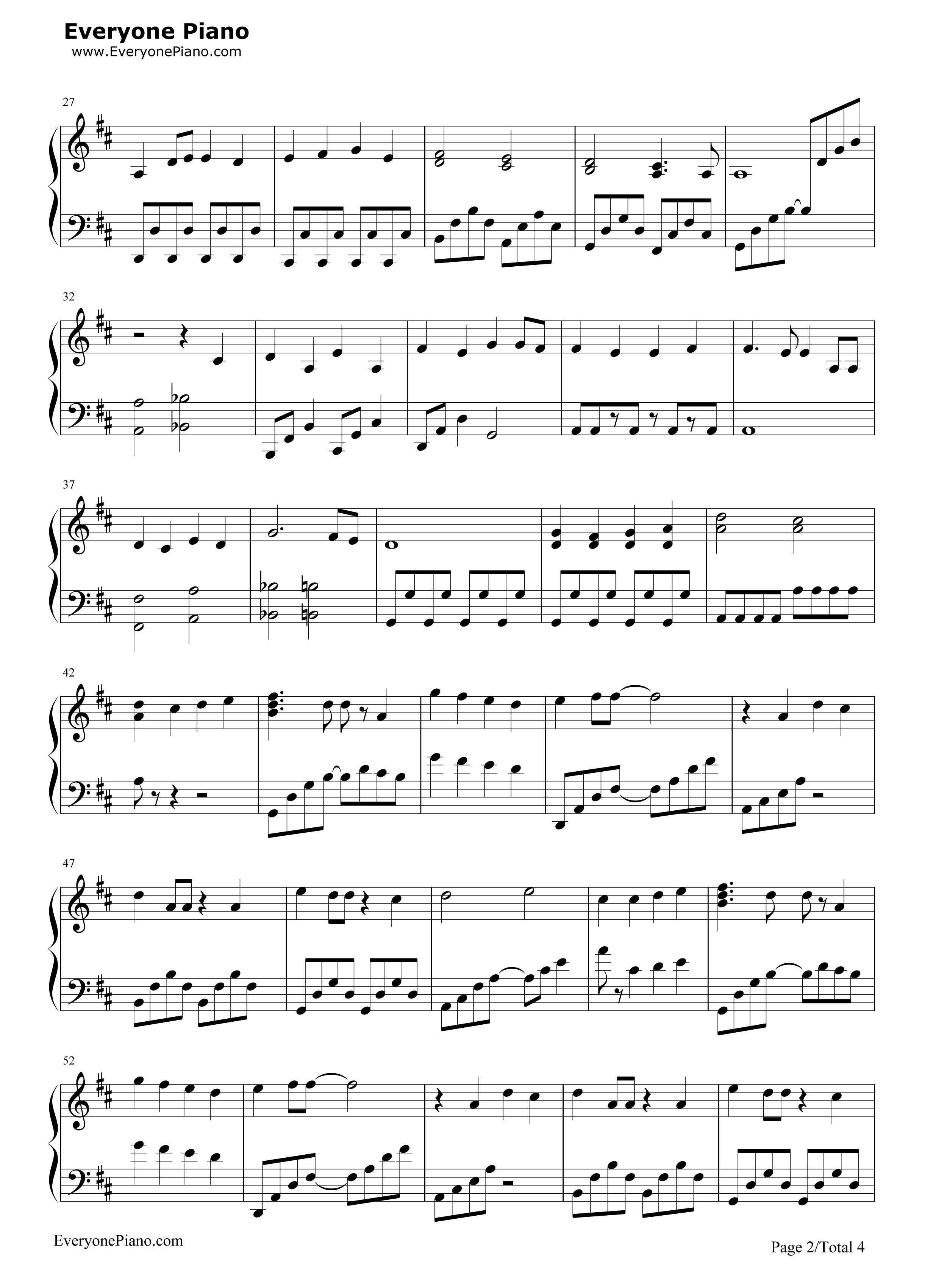 メルト（Melt）钢琴谱-初音ミク2