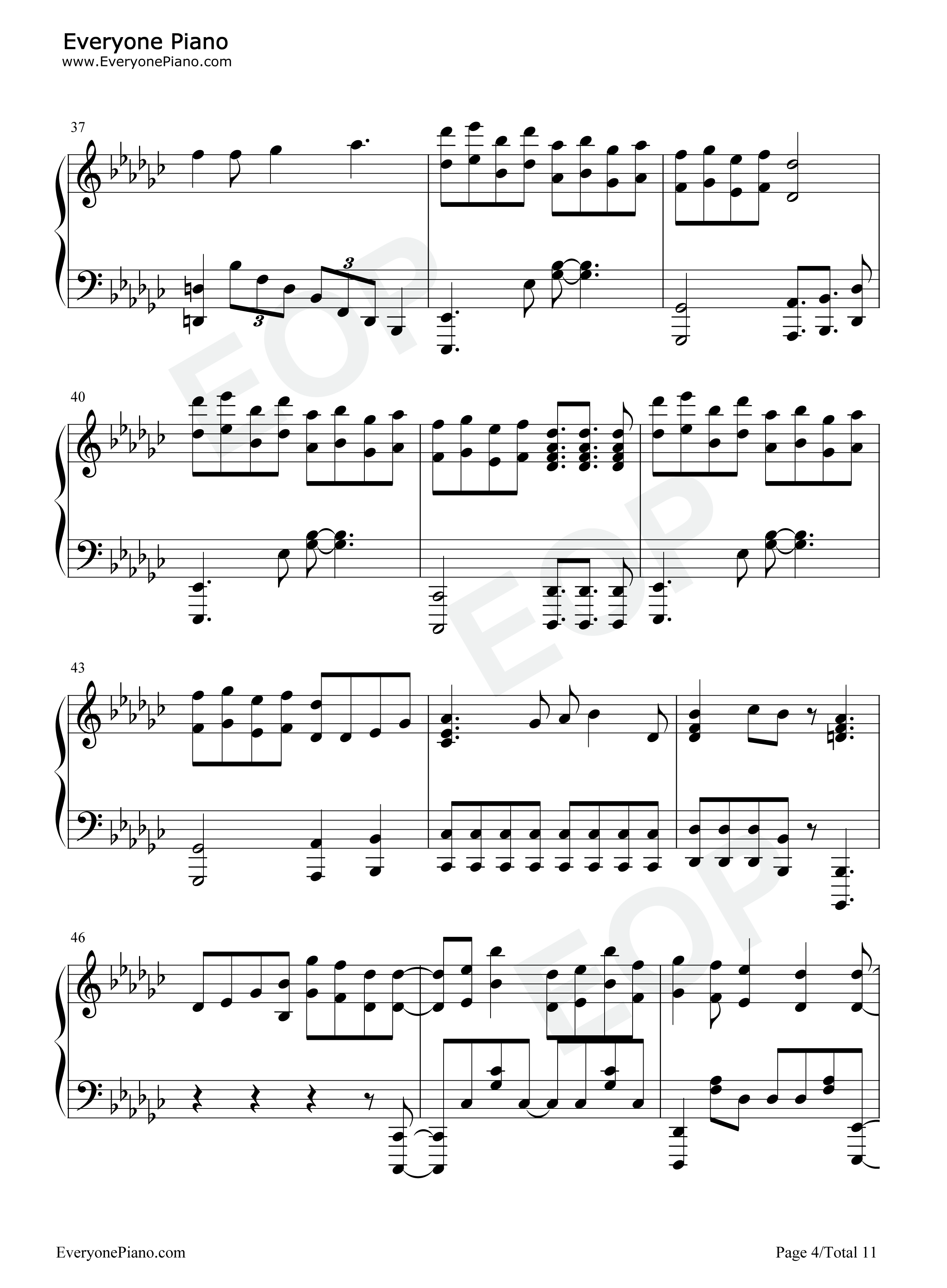 No.7钢琴谱-地缚少年乐队4