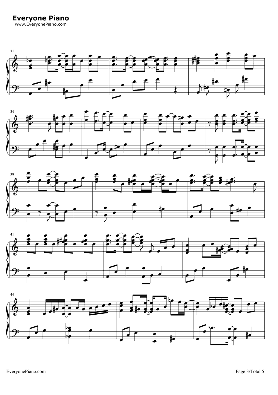贝多芬病毒钢琴谱-贝多芬3