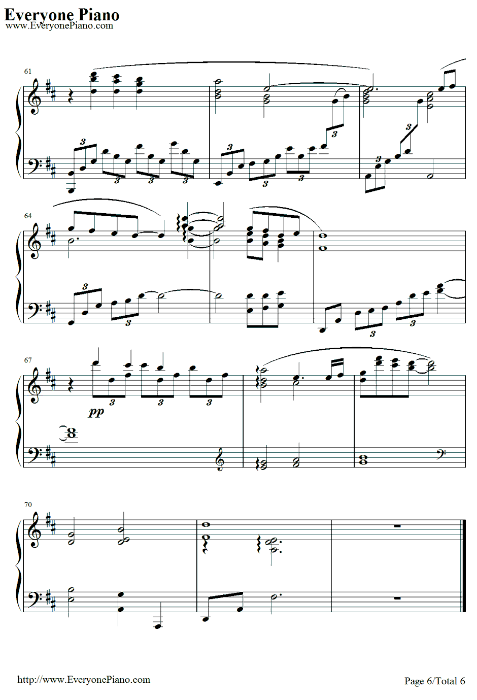 エアリスのテーマ钢琴谱-植松伸夫-最终幻想Ⅶ:圣子降临BGM6