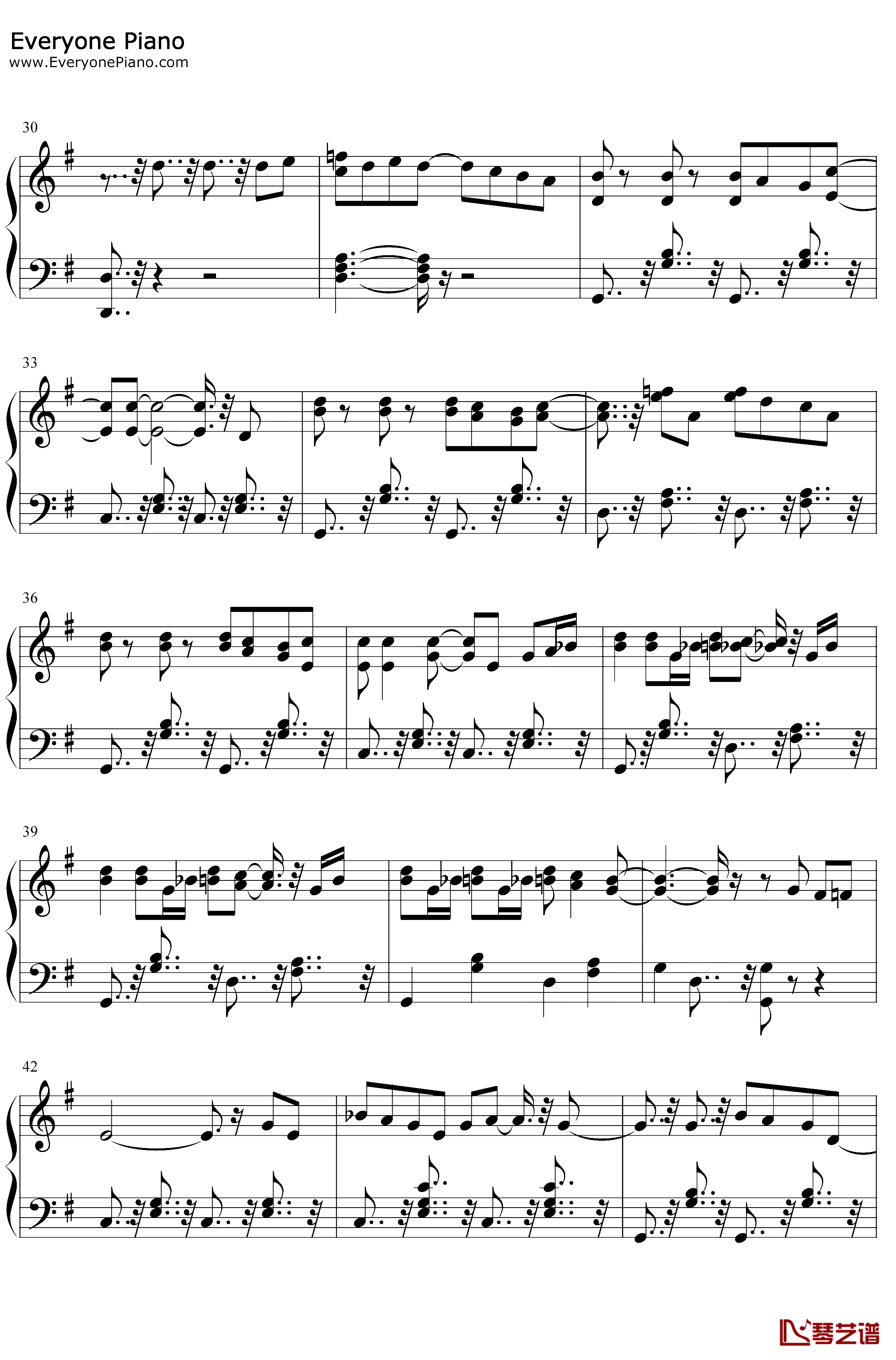 猫之步态舞钢琴谱-戴维·赫勒韦尔-经典爵士钢琴曲3
