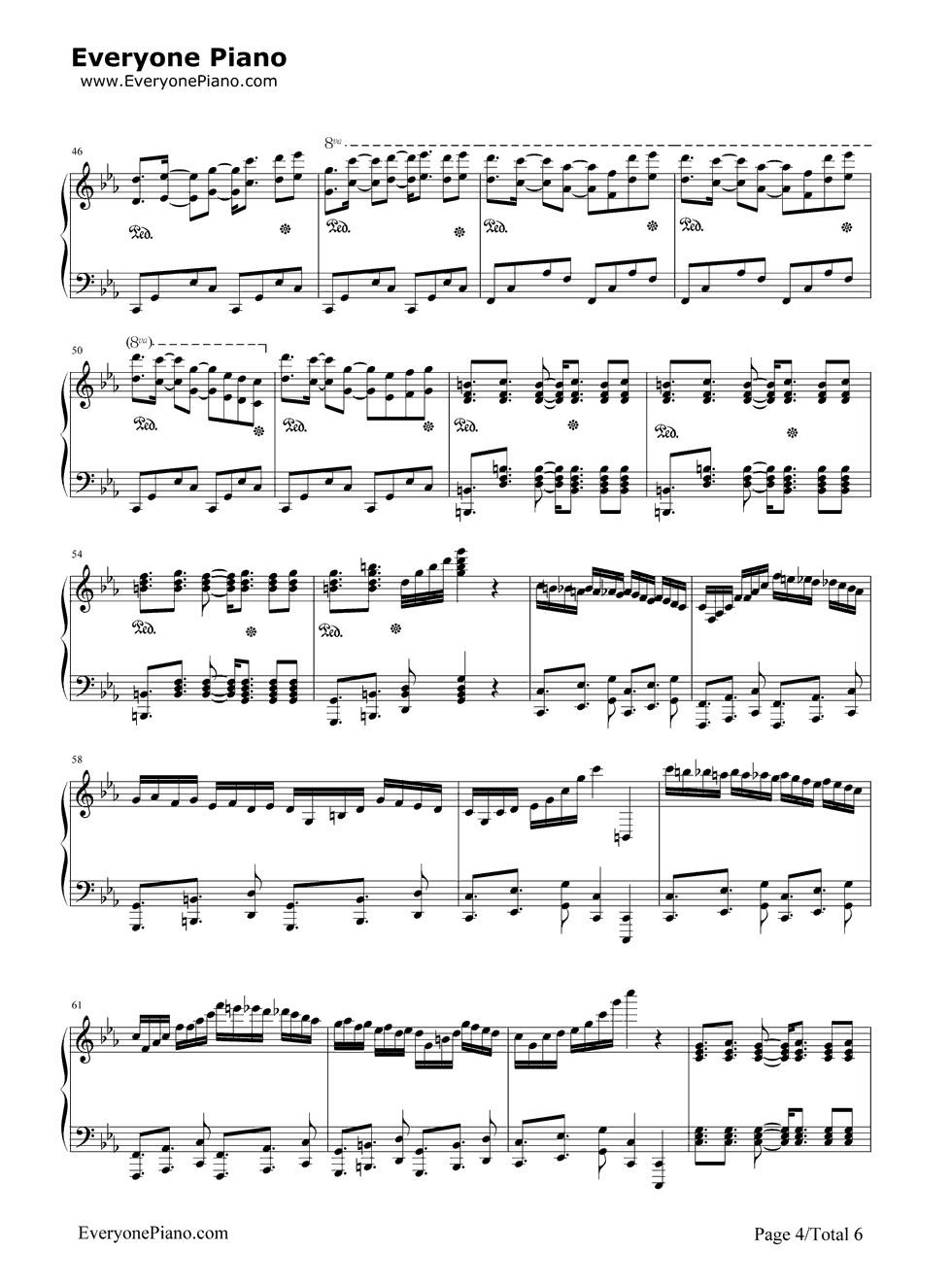 古巴钢琴谱-马克西姆4