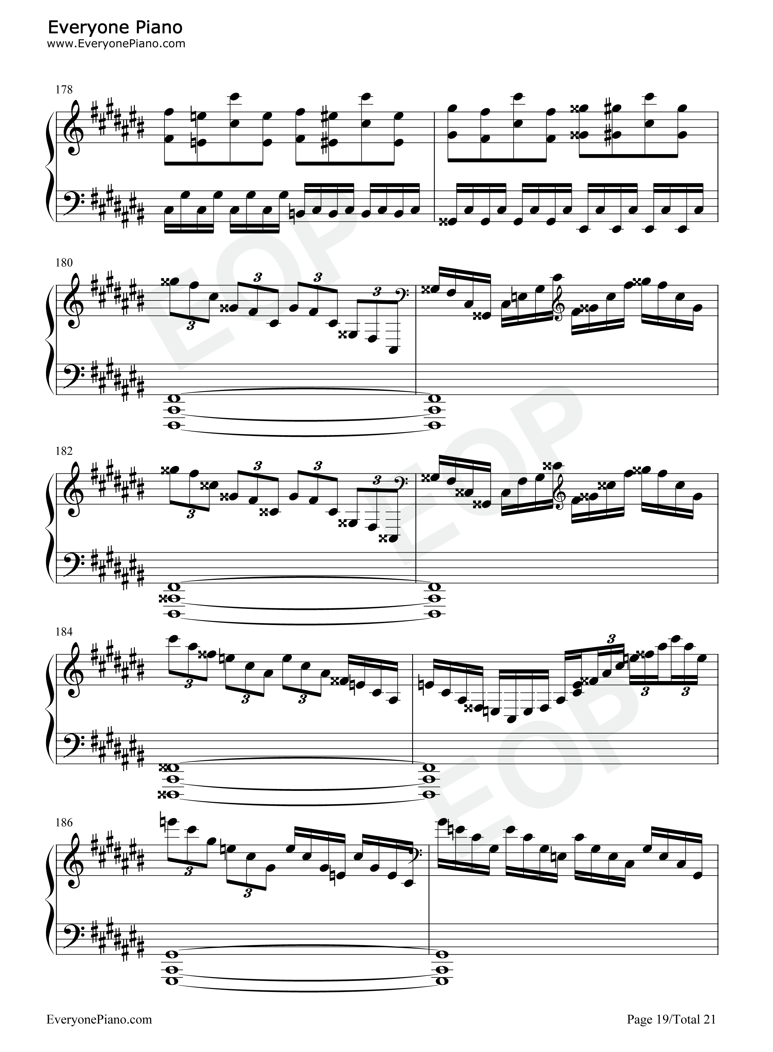 月光奏鸣曲第三乐章钢琴谱-贝多芬19