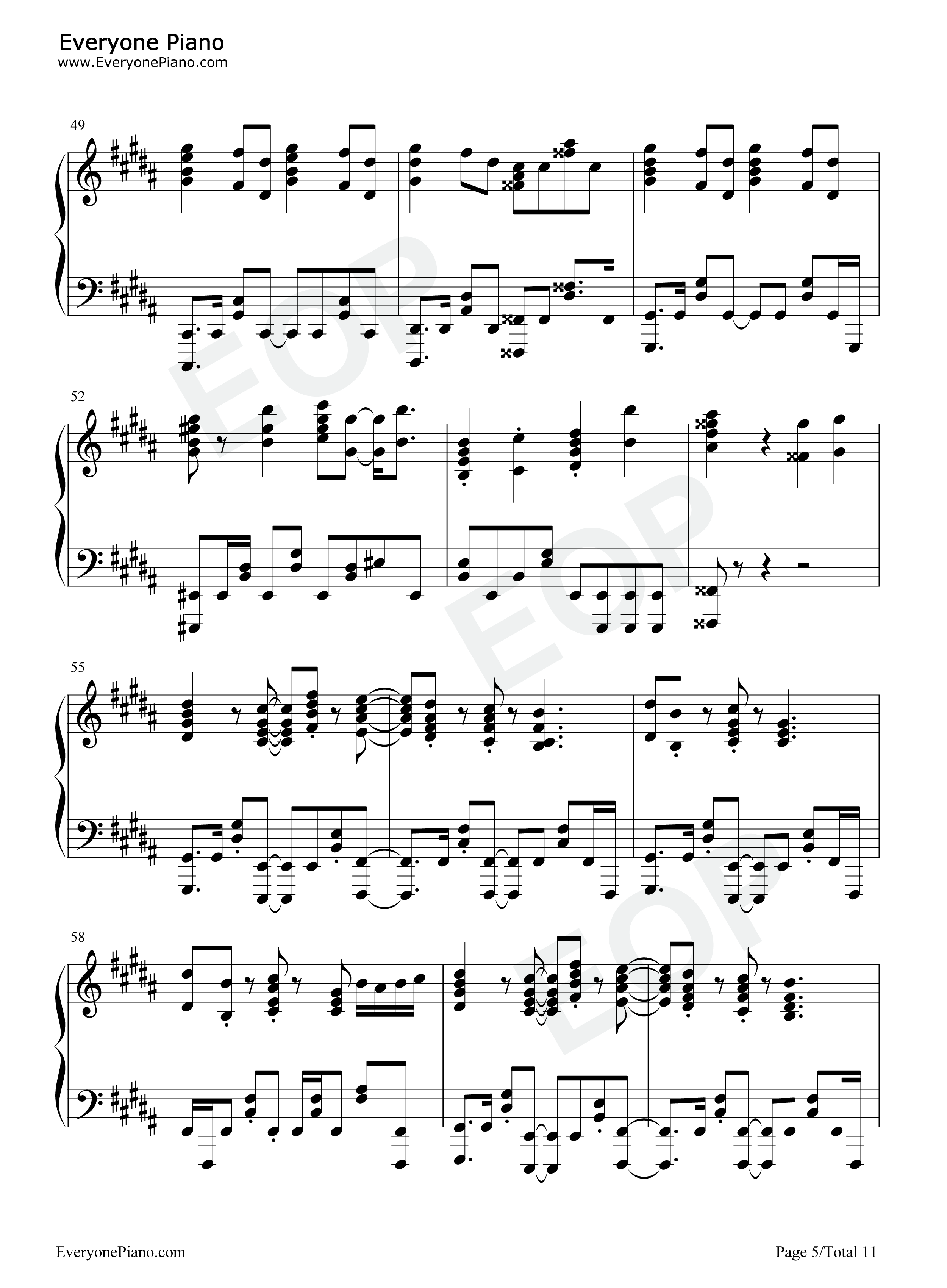 残響散歌钢琴谱-Aimer5