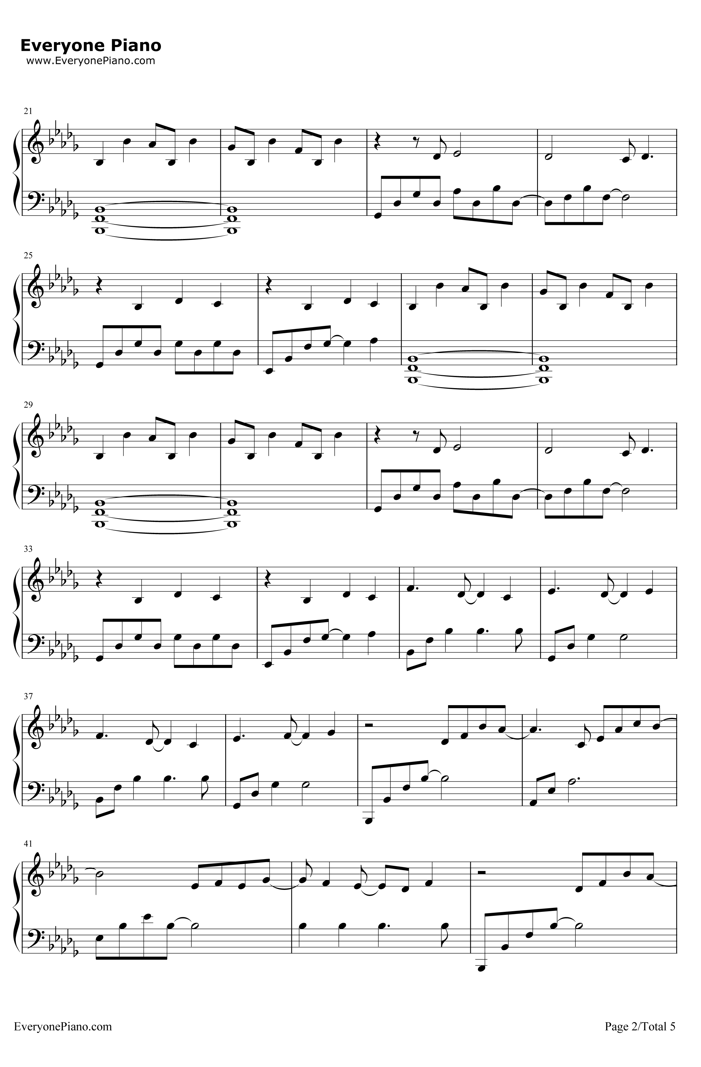 Lithium钢琴谱-Evanescence2