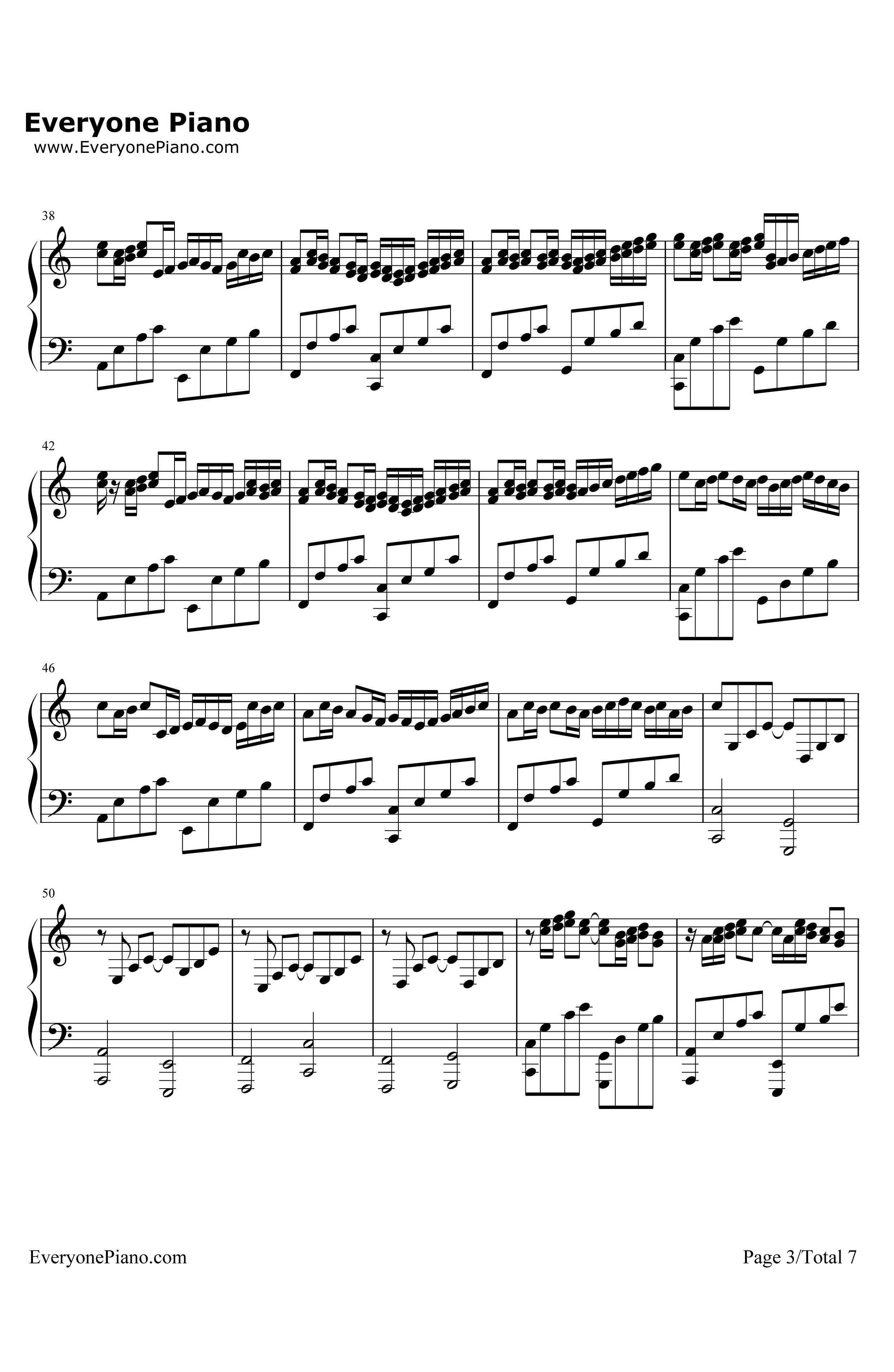c大调卡农钢琴谱-帕赫贝尔-带力度版3