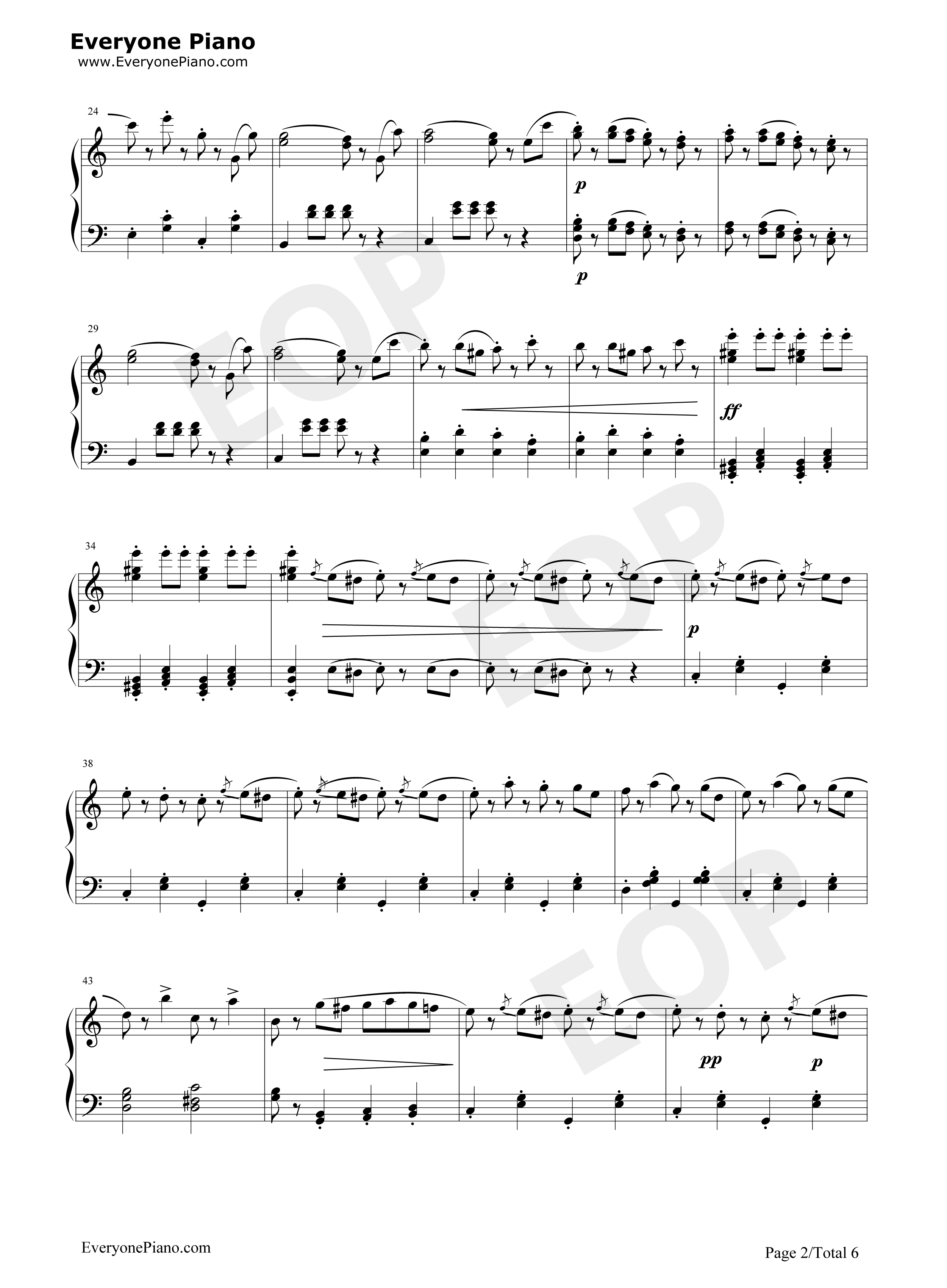 拉德斯基进行曲钢琴谱-约翰·施特劳斯  Johann Strauss Sr.2