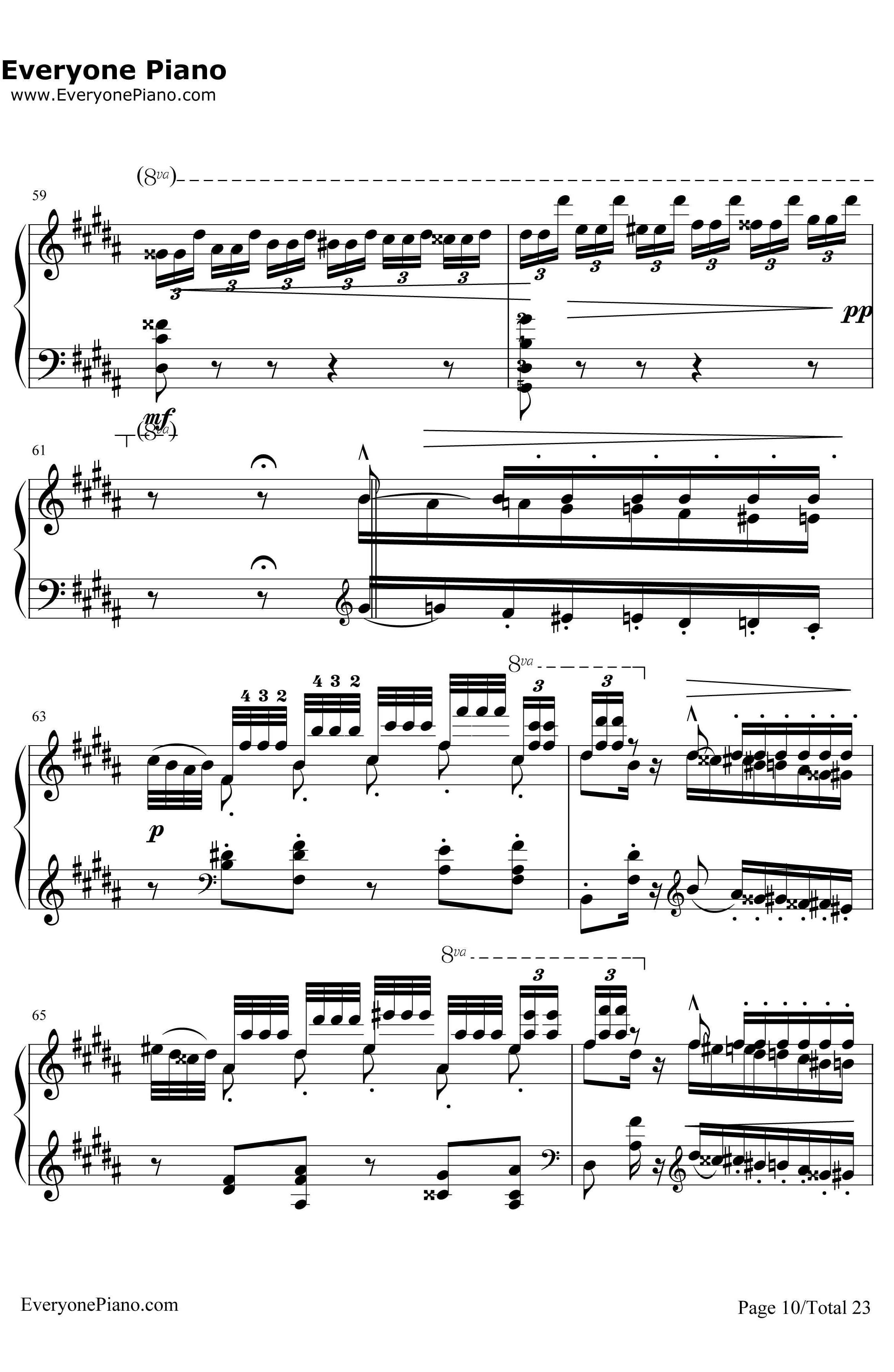 钟钢琴谱--李斯特10
