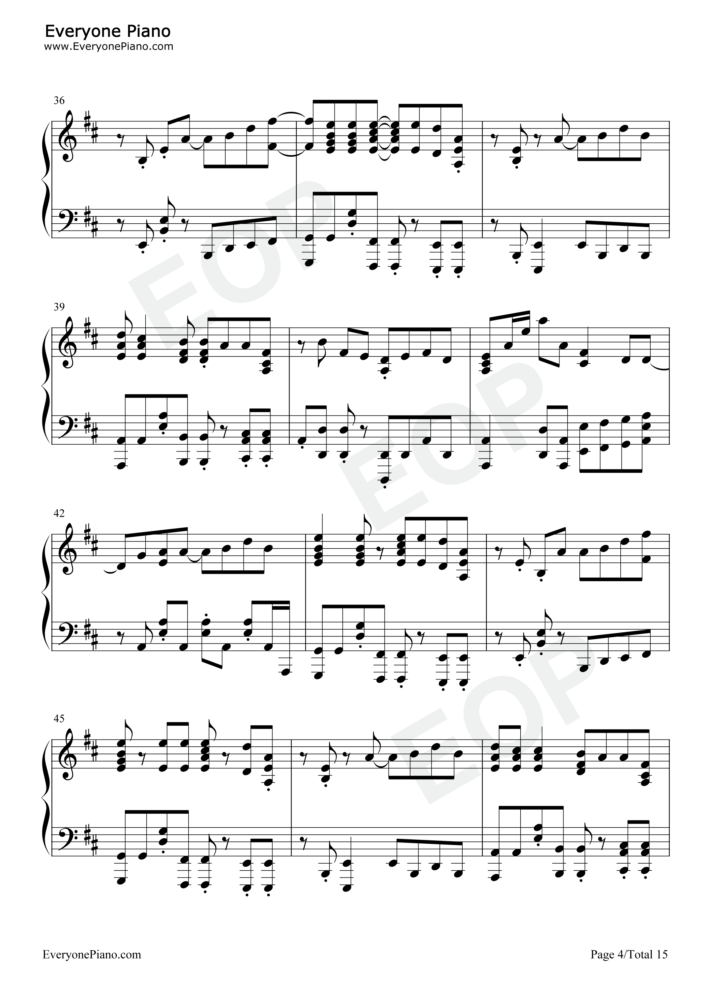 SOUVENIR钢琴谱-BUMP OF CHICKEN4