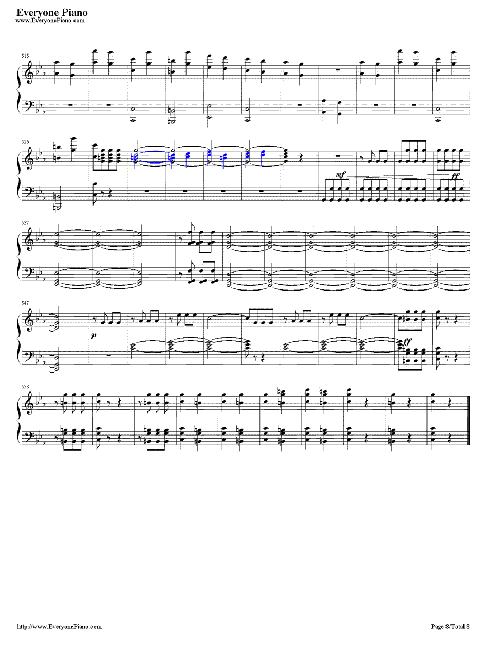 命运交响曲第一乐章钢琴谱-贝多芬8