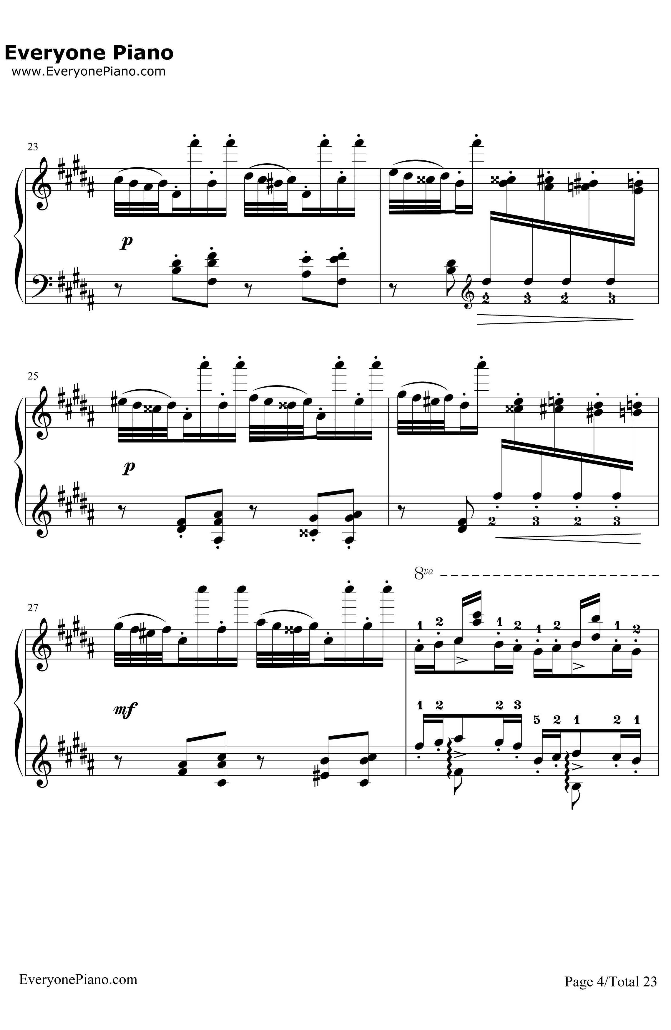 钟钢琴谱--李斯特4