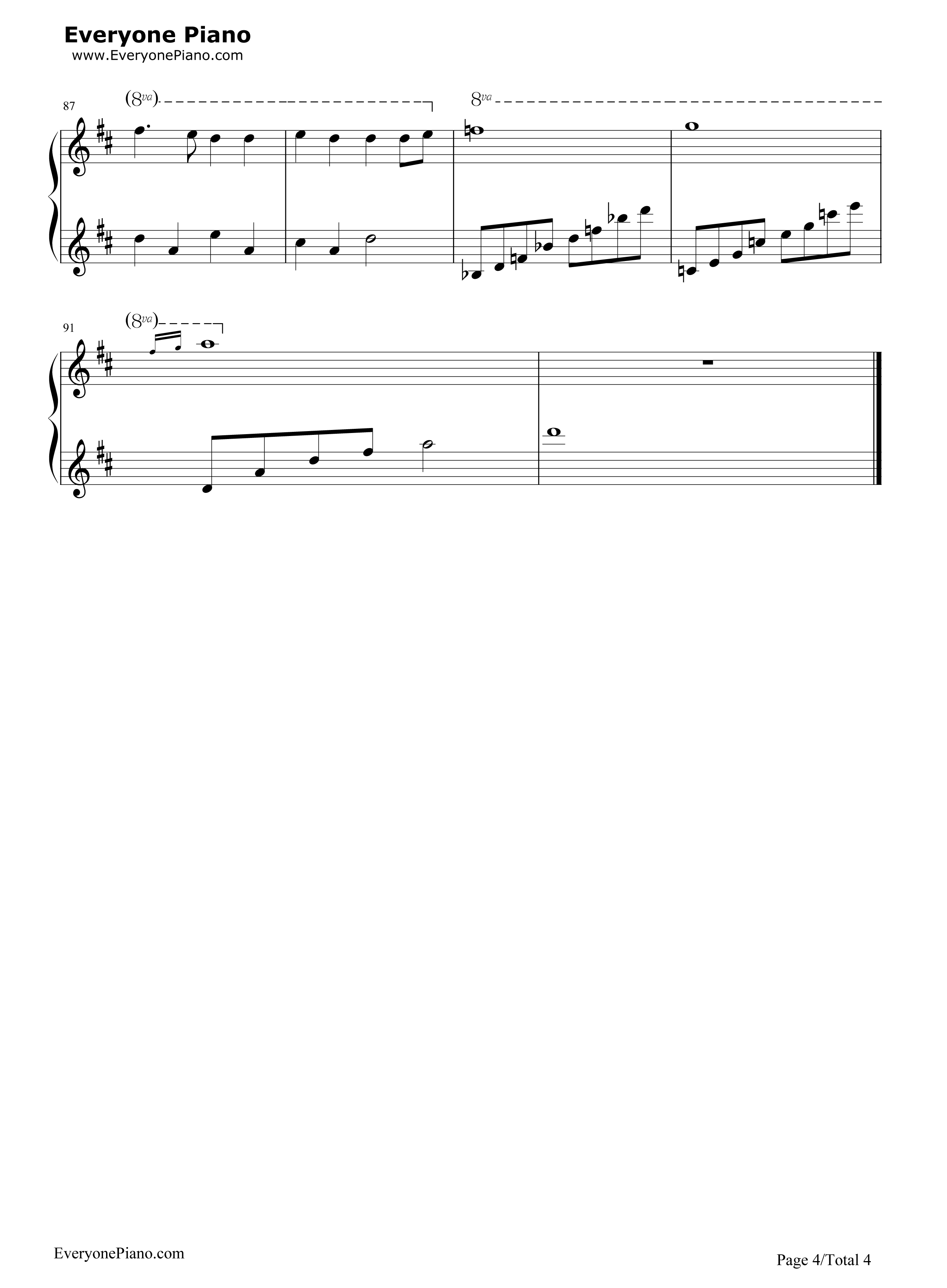 メルト（Melt）钢琴谱-初音ミク4
