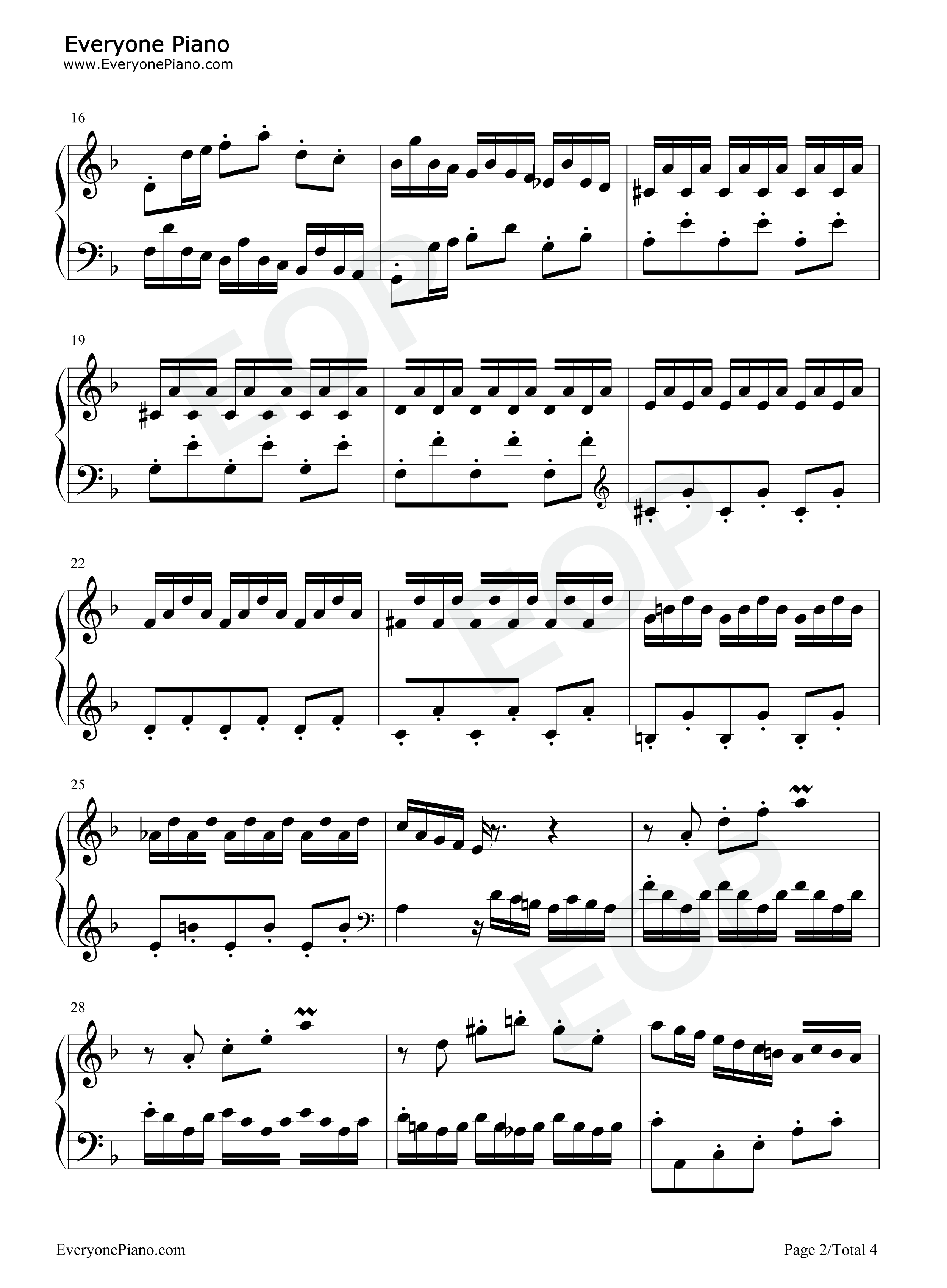 BWV 875钢琴谱-巴赫2