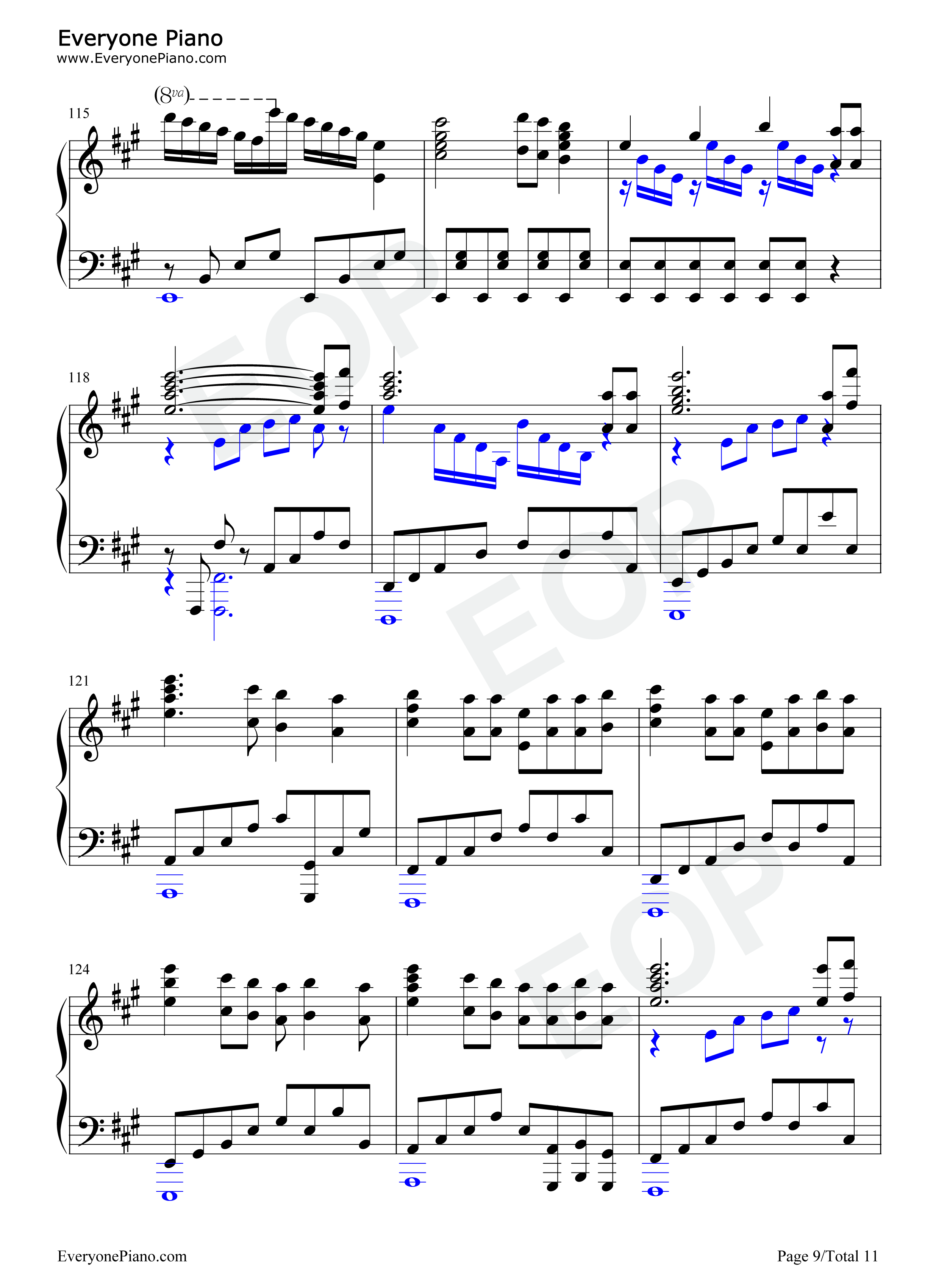 アスノヨゾラ哨戒班钢琴谱-Orangestar IA9